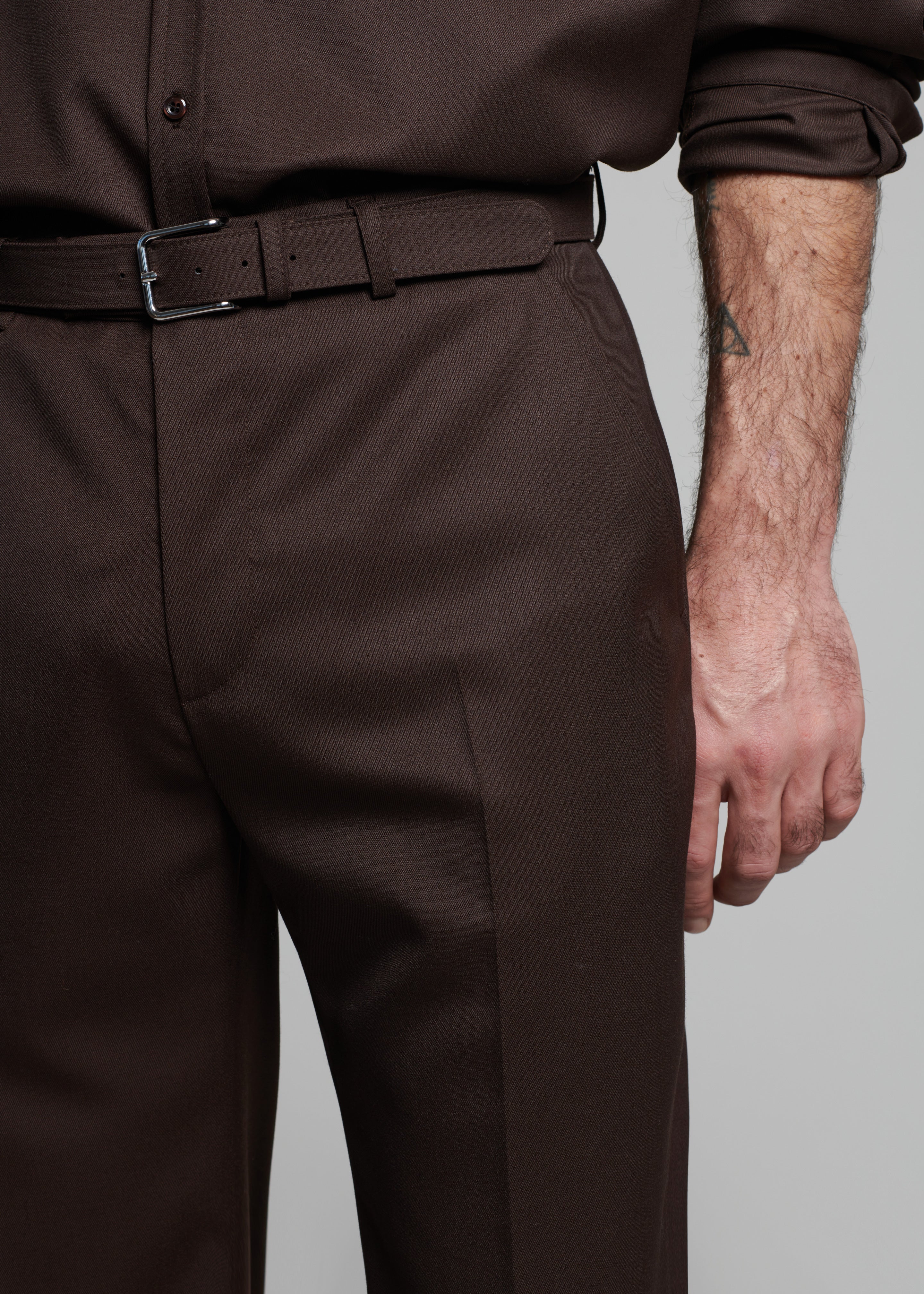 Mason Wool Trousers - Brown - Image 3