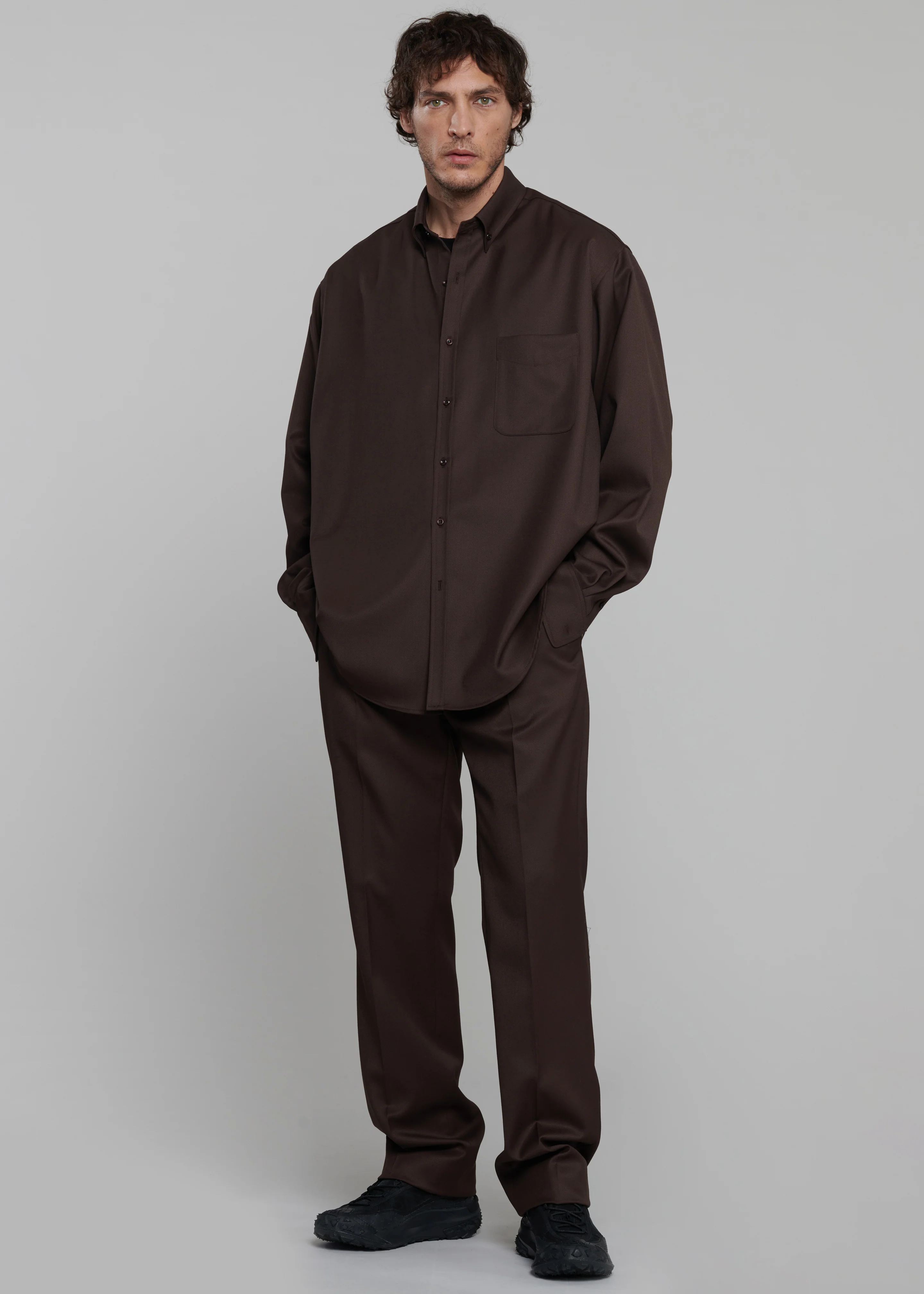Mason Wool Trousers - Brown - Image 5