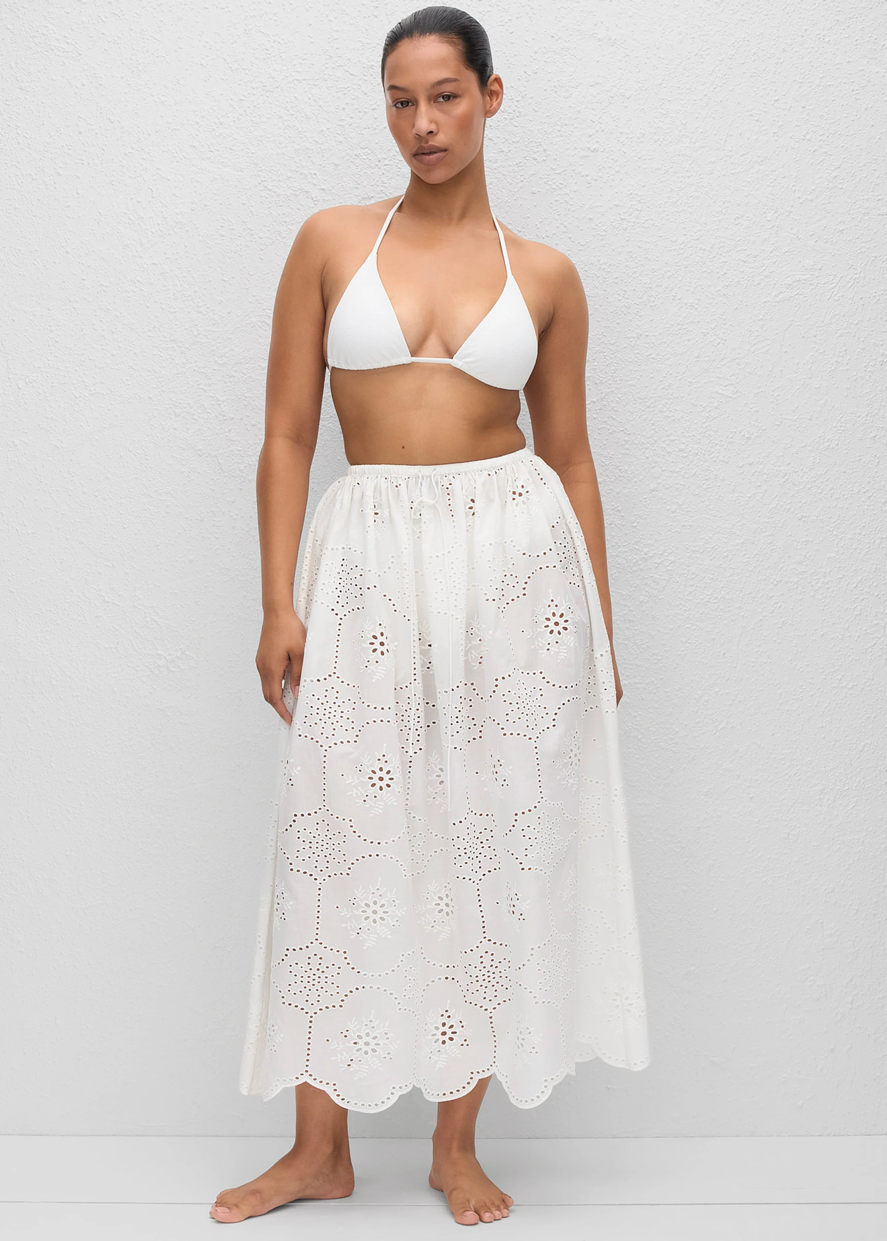 Matteau Broderie Midi Skirt - White - Image 6