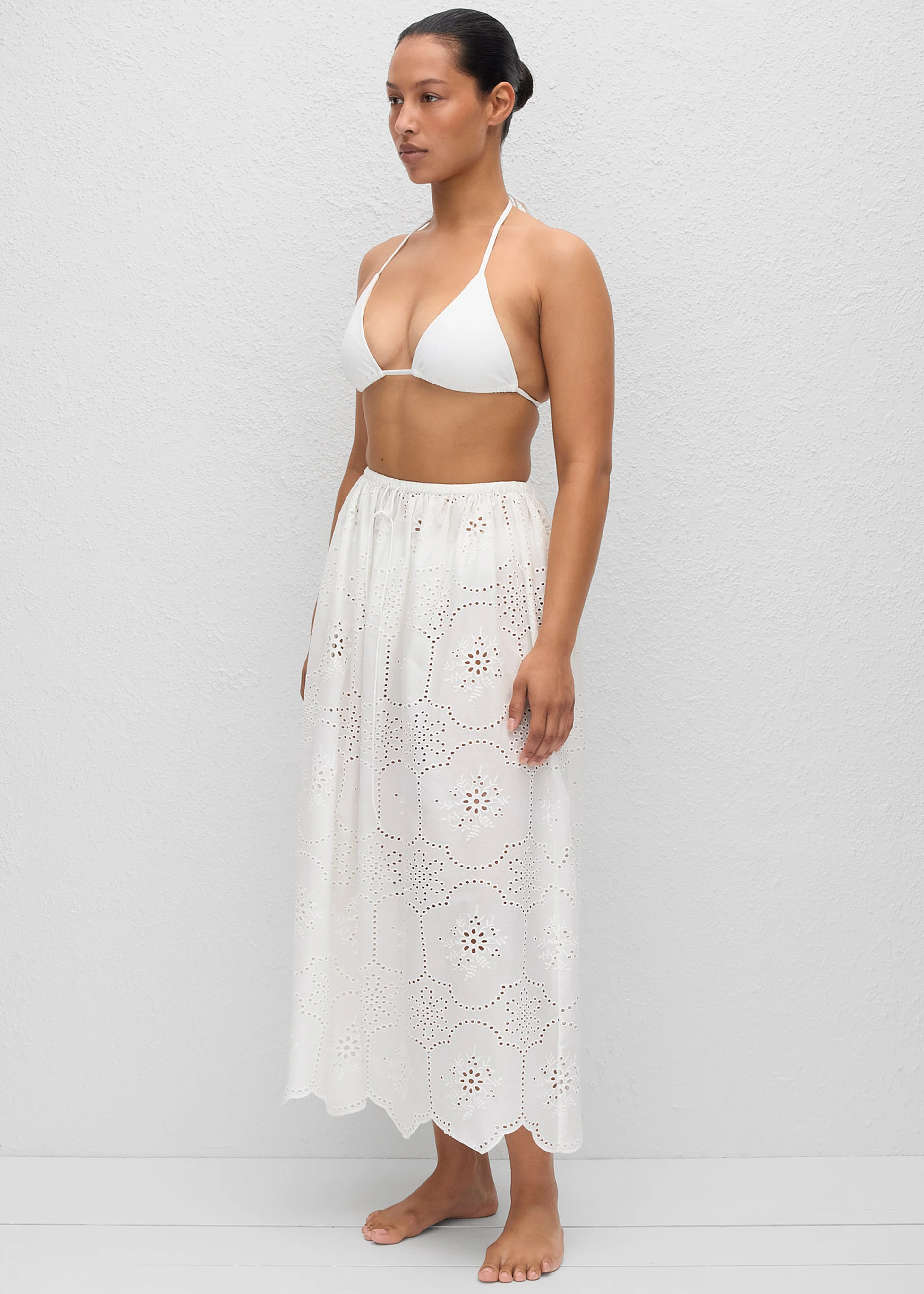 Matteau Broderie Midi Skirt - White - Image 7