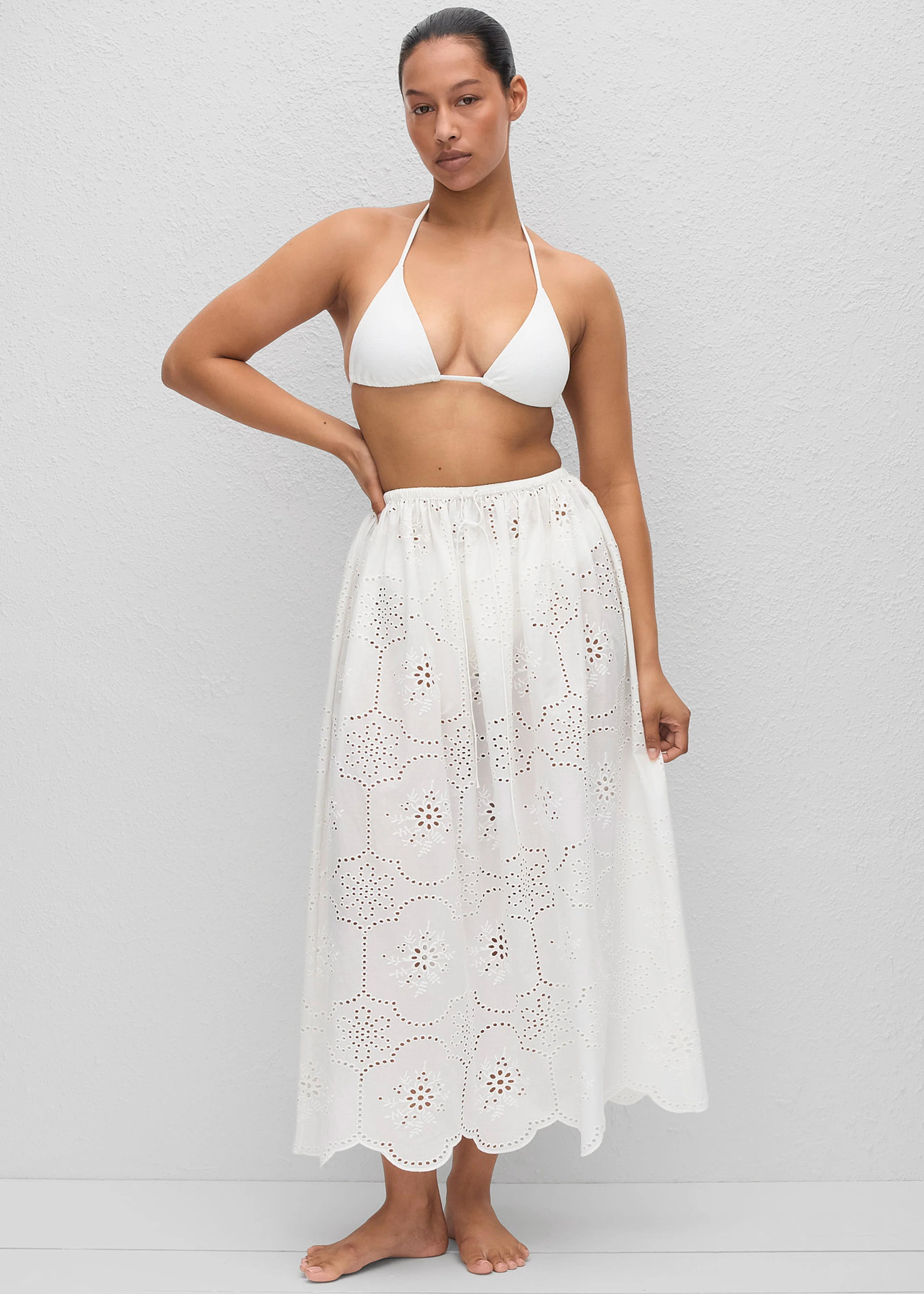 Matteau Broderie Midi Skirt - White - Image 9