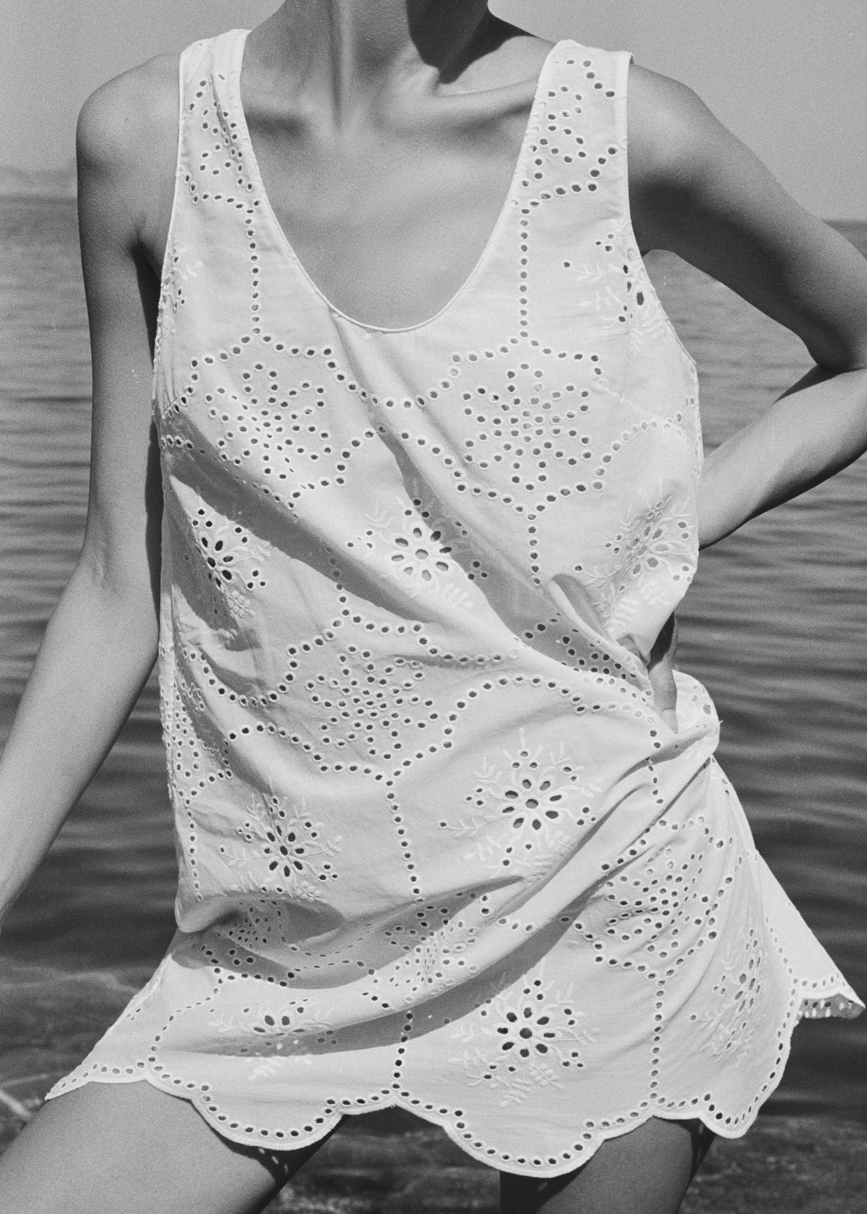 Matteau Broderie Tank Mini Dress - White - Image 10