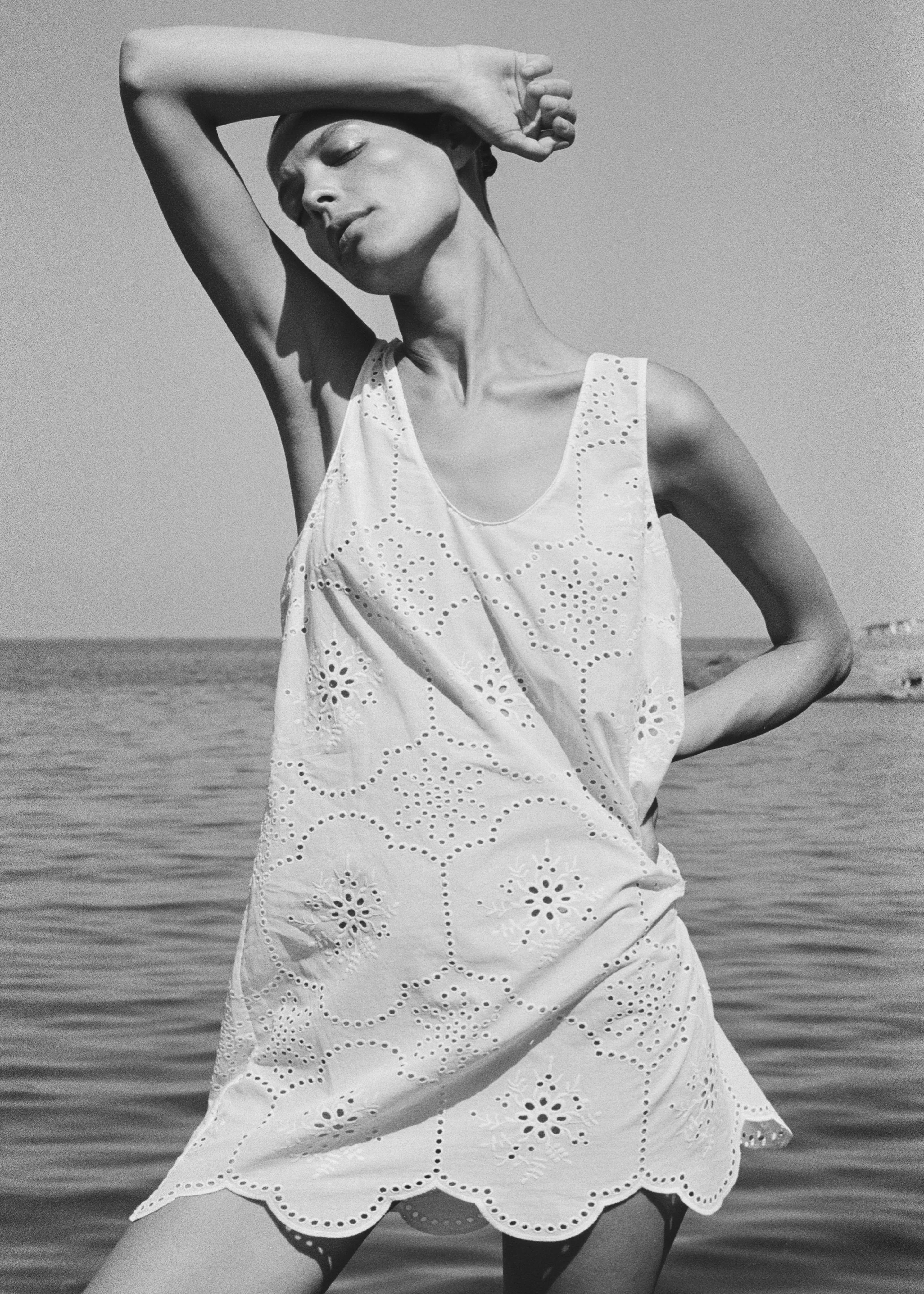 Matteau Broderie Tank Mini Dress - White - Image 5