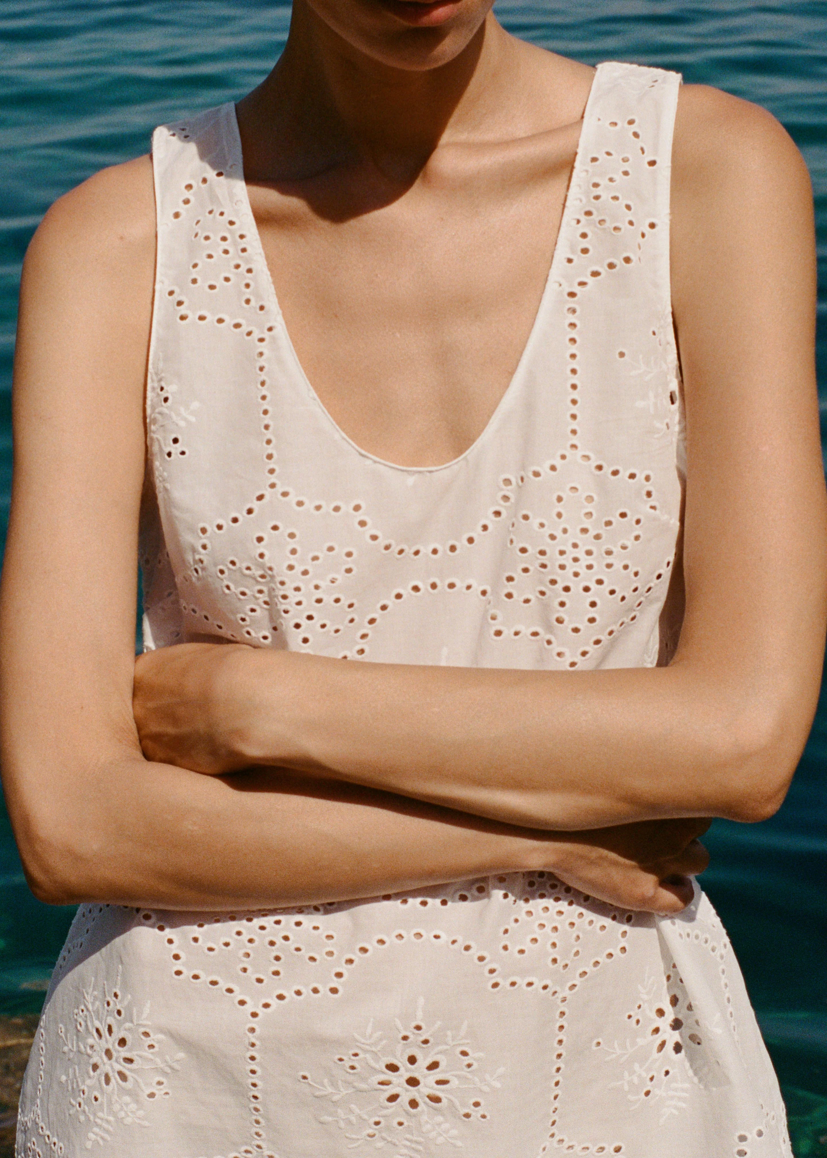 Matteau Broderie Tank Mini Dress - White - Image 7