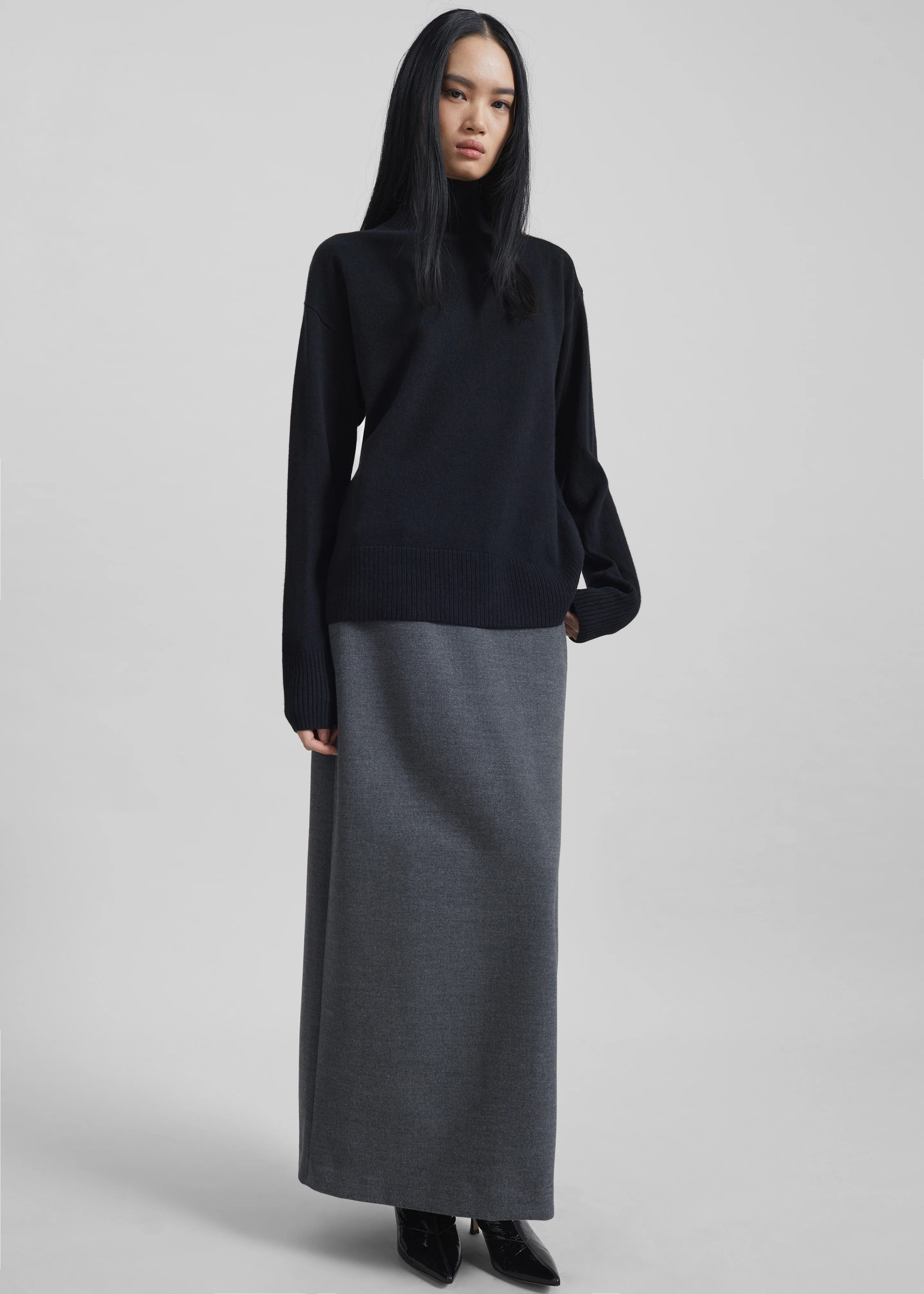 Mauvilly Belted Pencil Skirt - Grey - Image 7