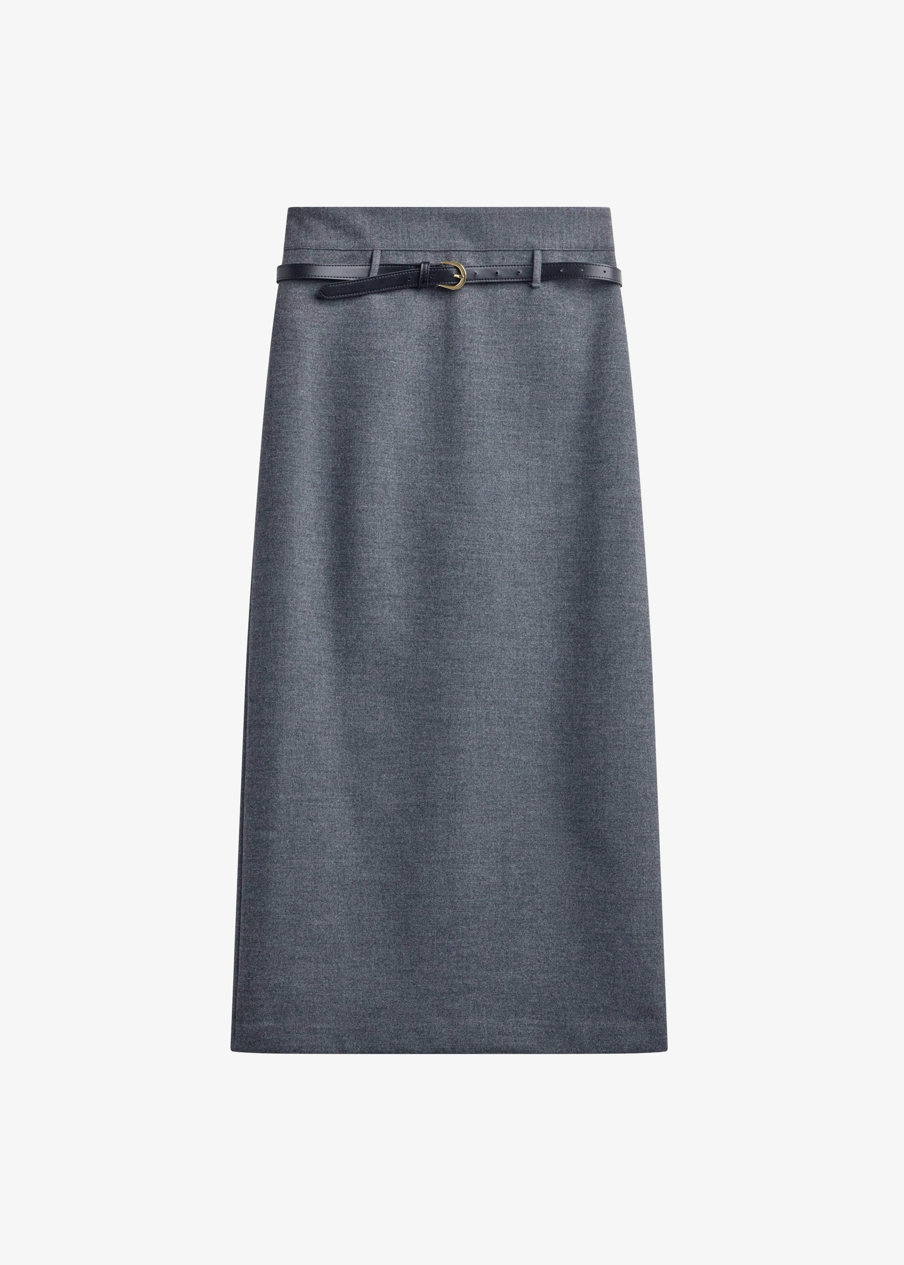 Mauvilly Belted Pencil Skirt - Grey - Image 8