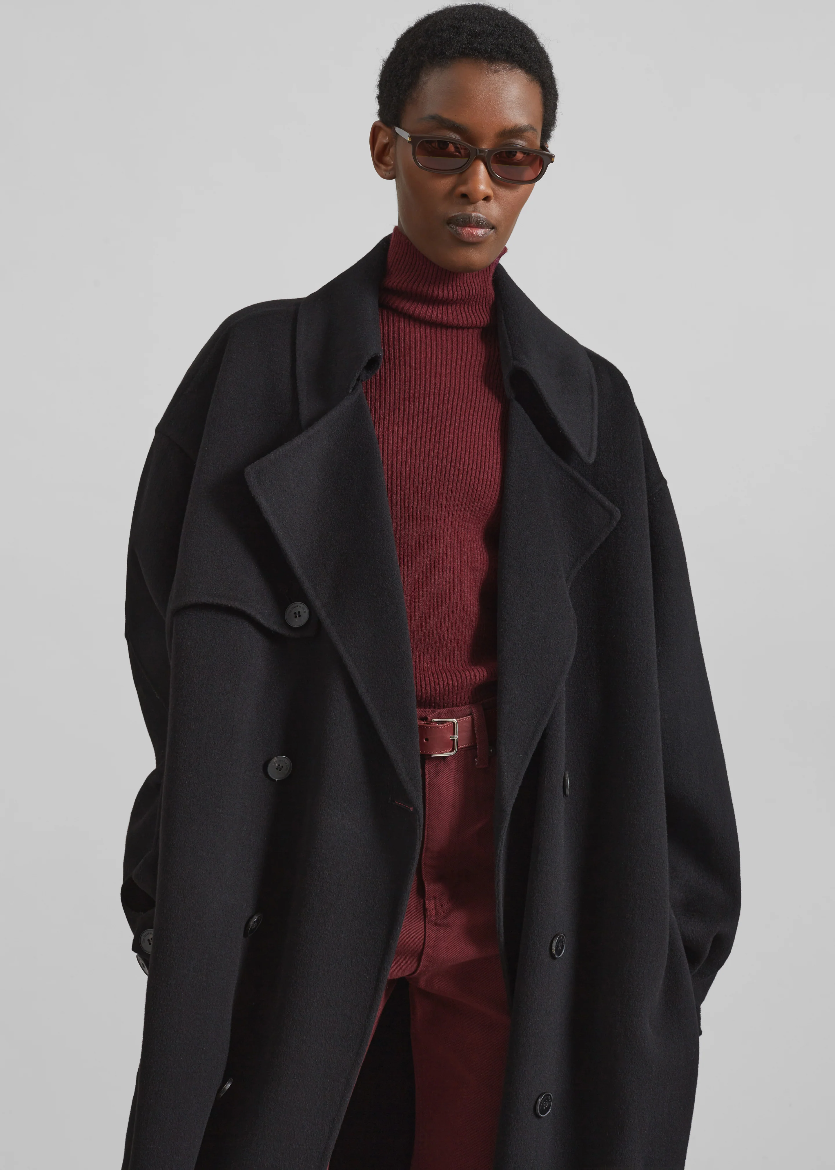 Mavis Long Coat - Black - Image 2