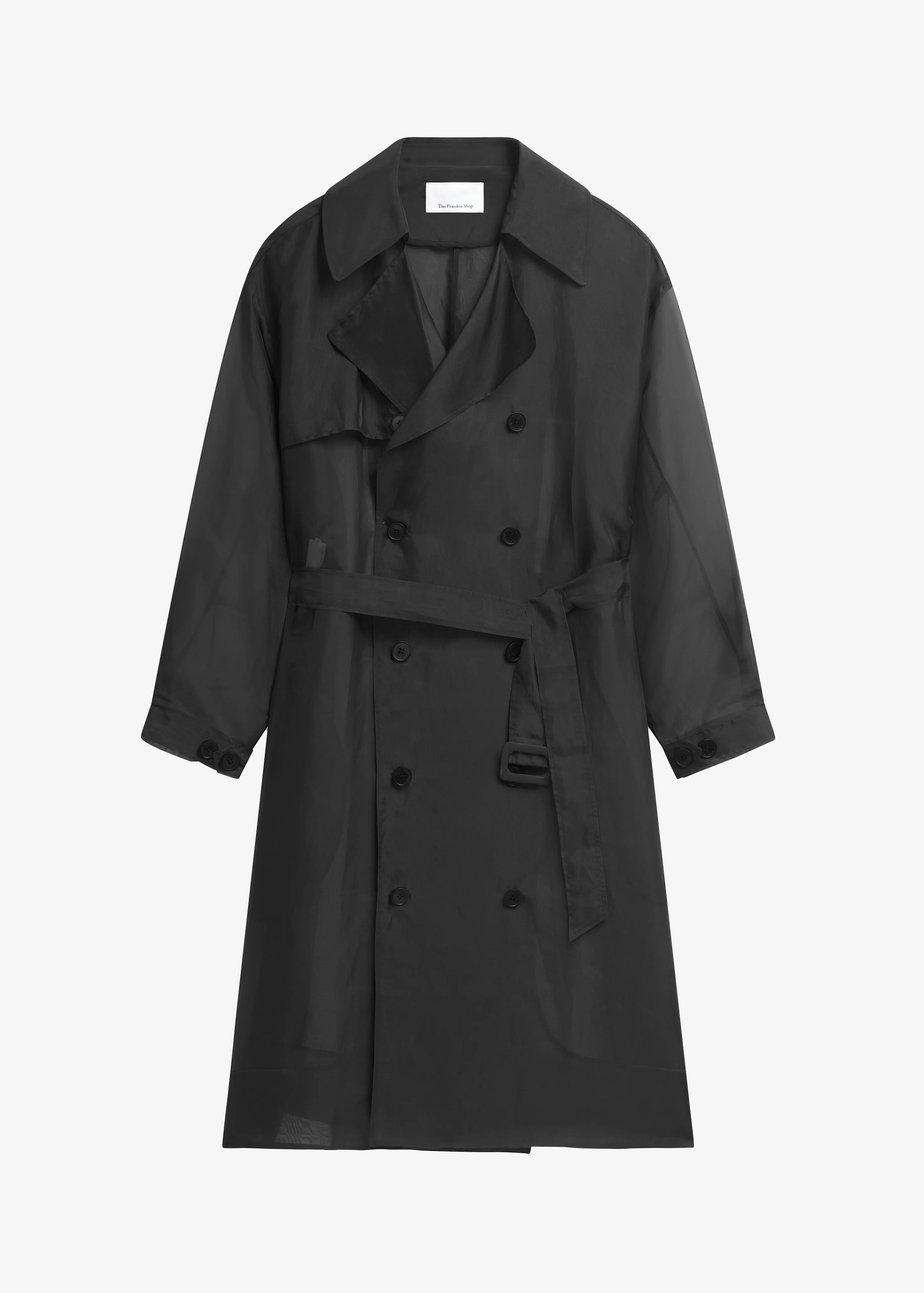 Mavis Oversized Sheer Trench - Black - Image 13