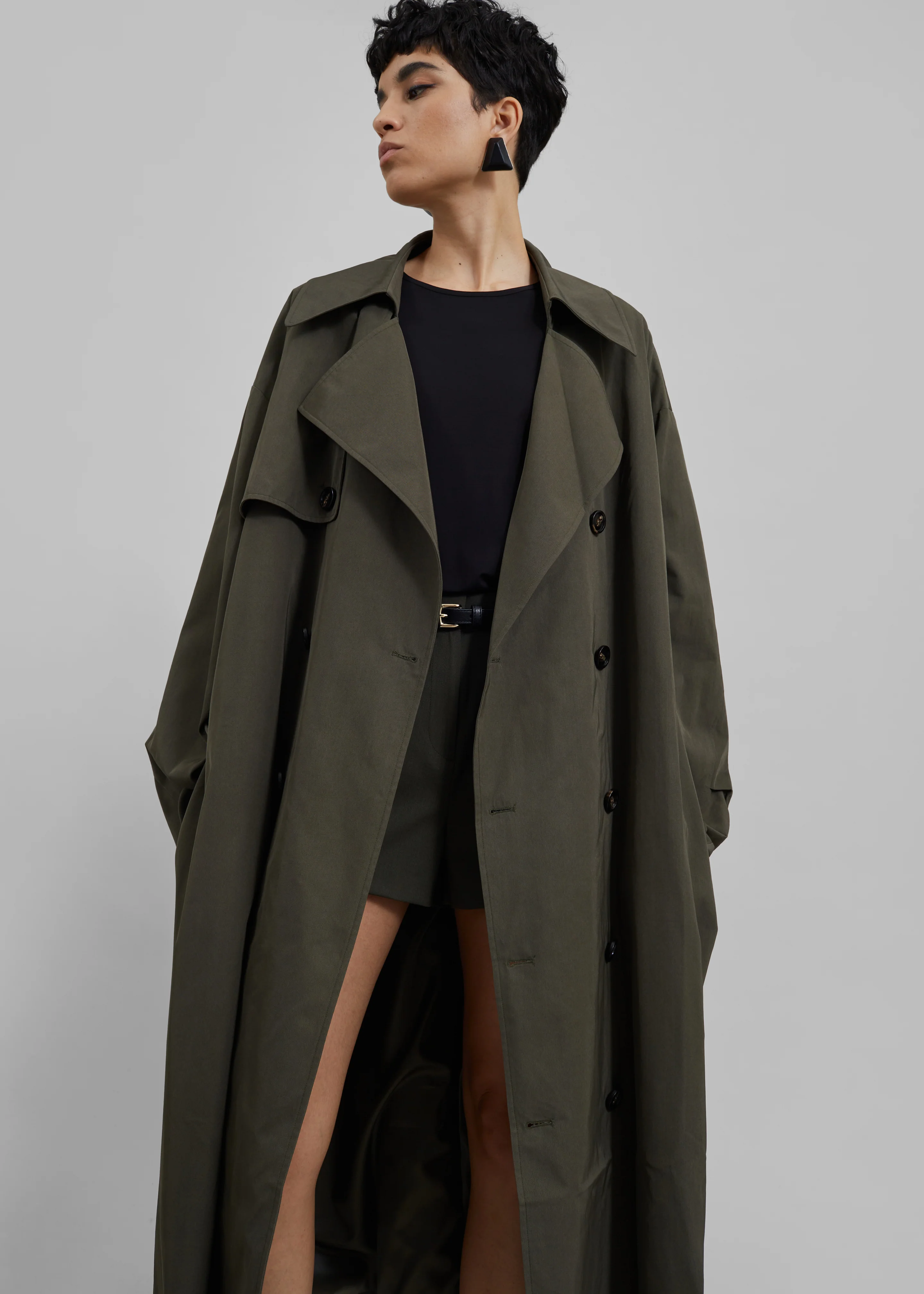 Mavis Oversized Trench - Khaki - Image 2