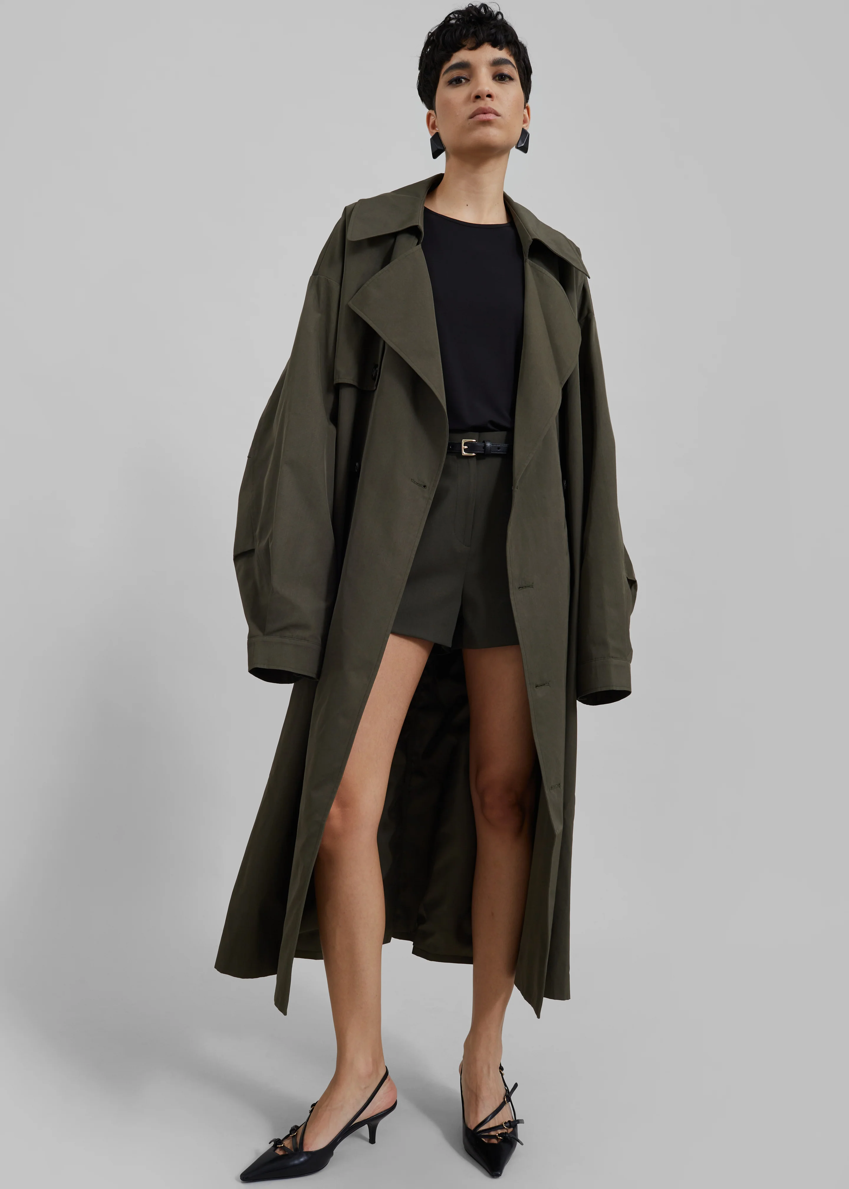 Mavis Oversized Trench - Khaki - Image 4