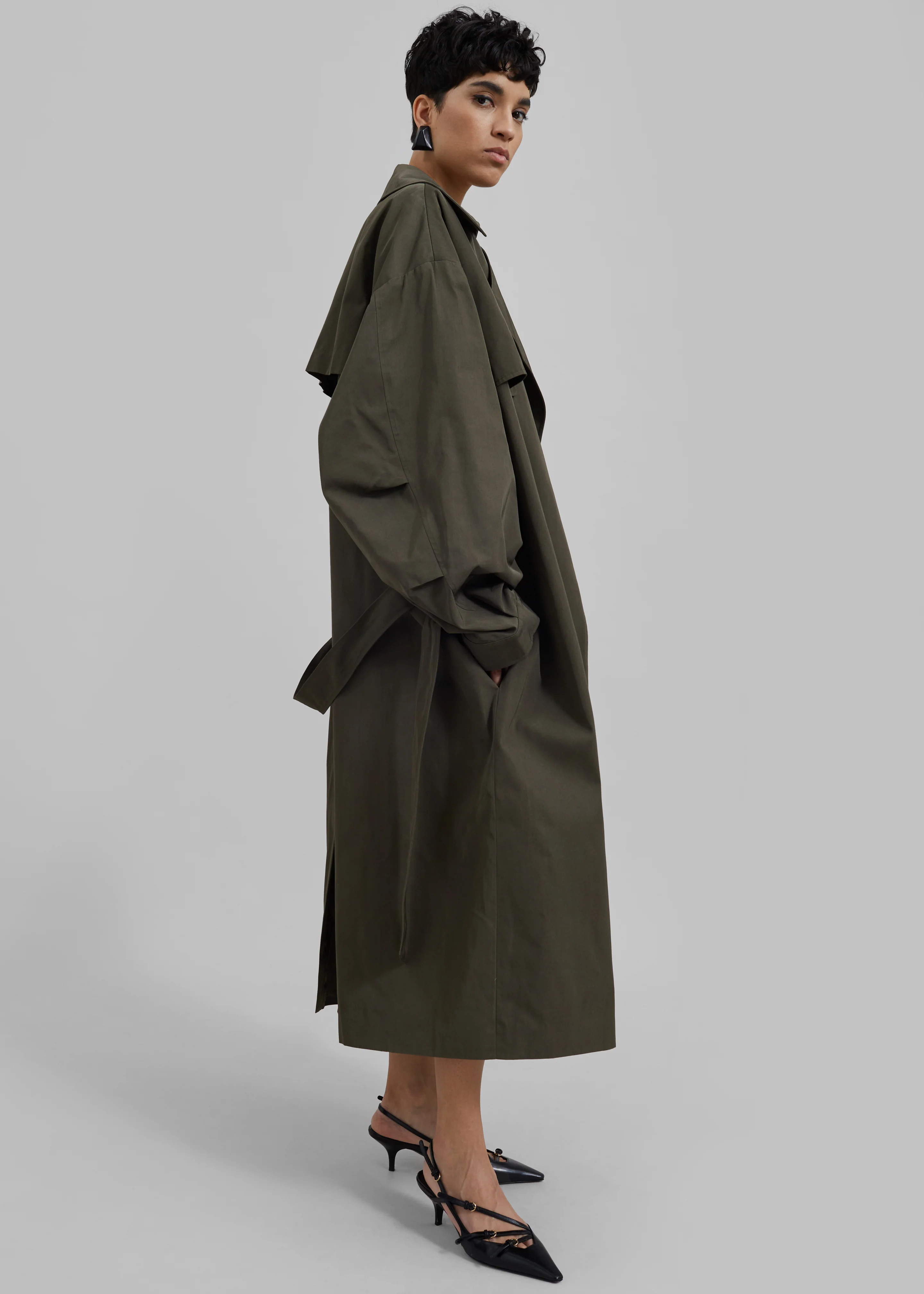 Mavis Oversized Trench - Khaki - Image 5