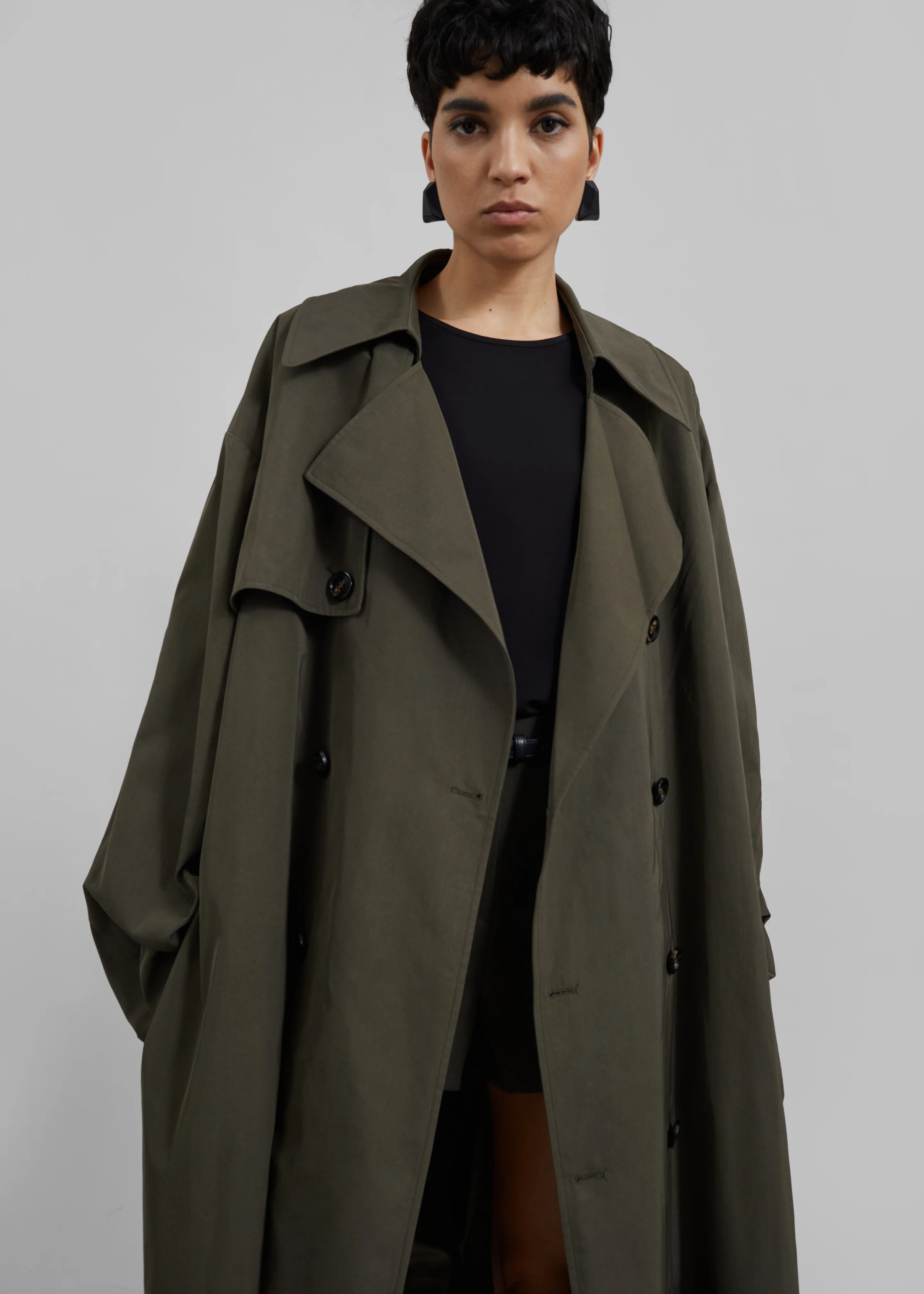Mavis Oversized Trench - Khaki - Image 7