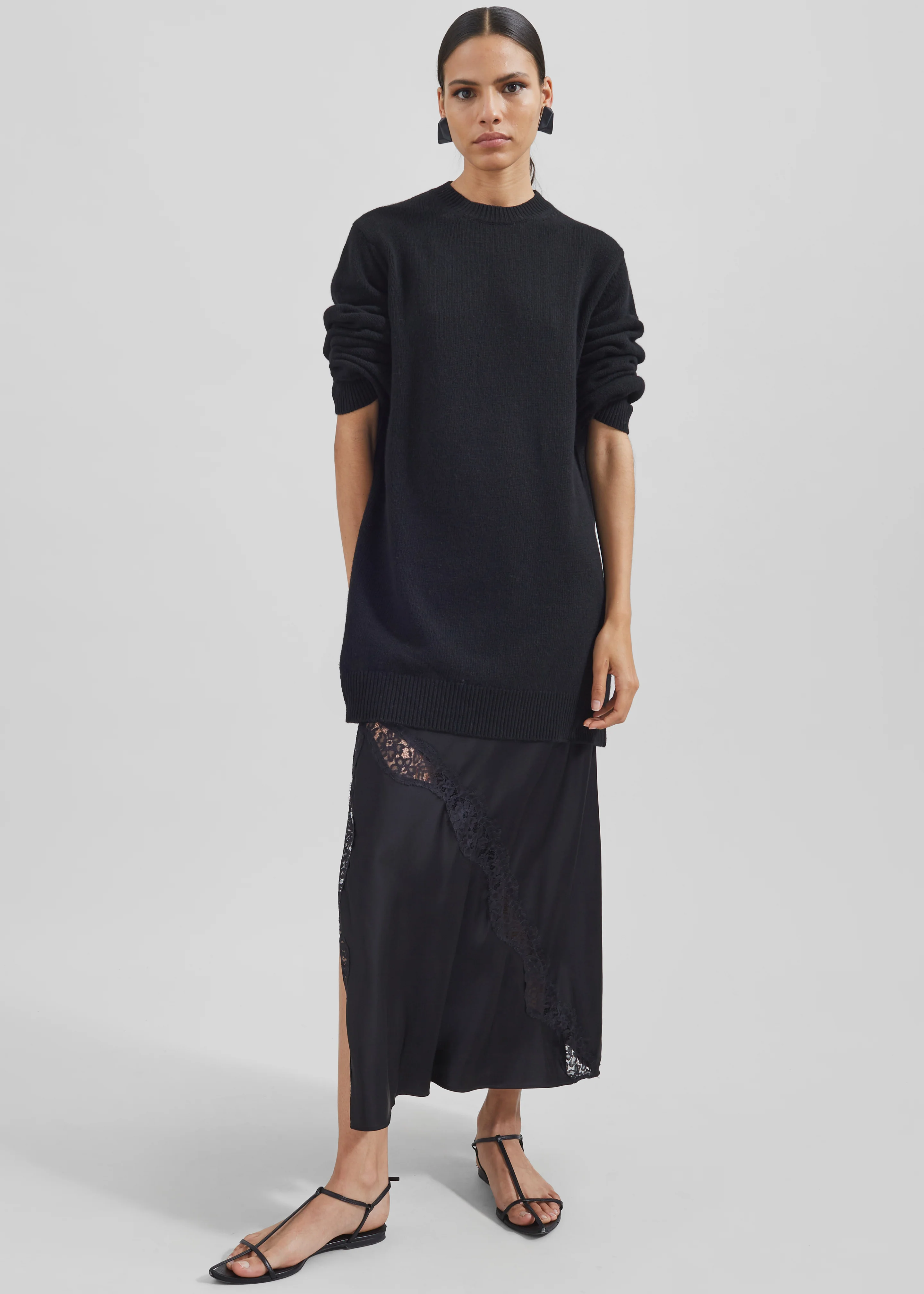 Maxime Knit Sweater Dress - Black - Image 5
