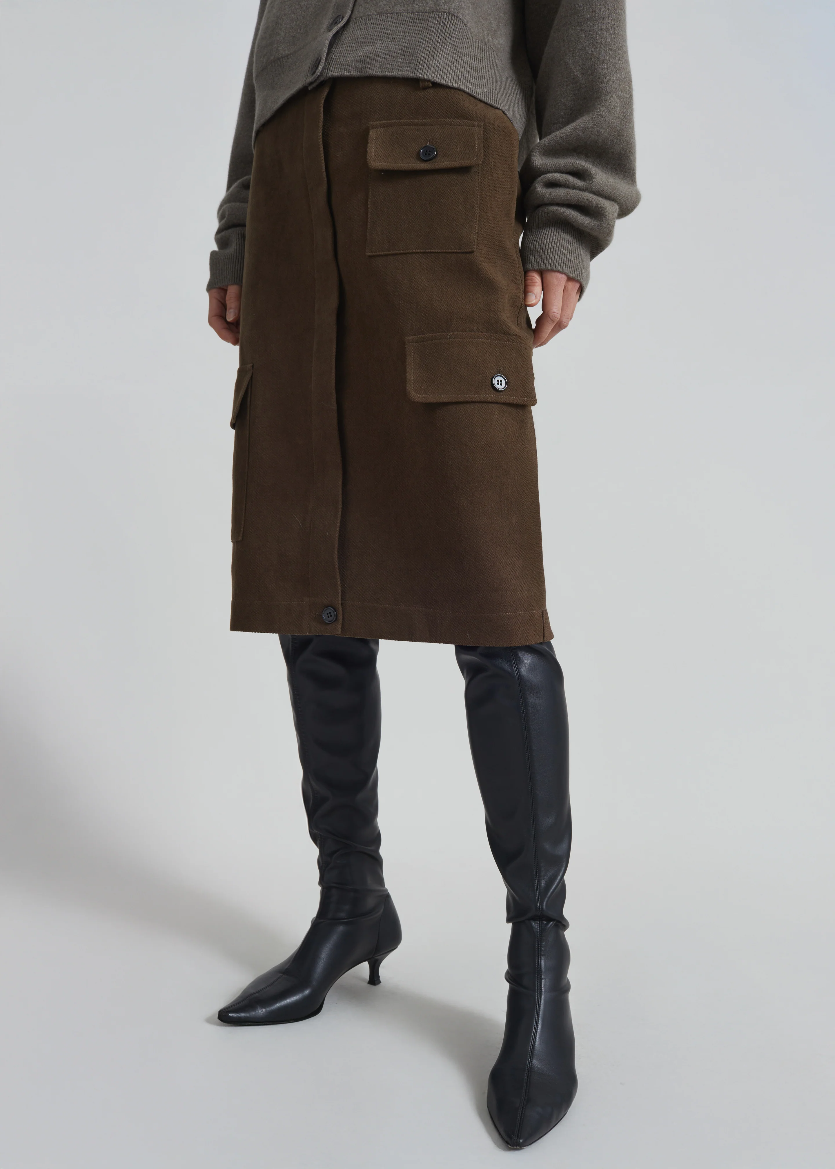 Mayenne Cargo Skirt - Brown - Image 2