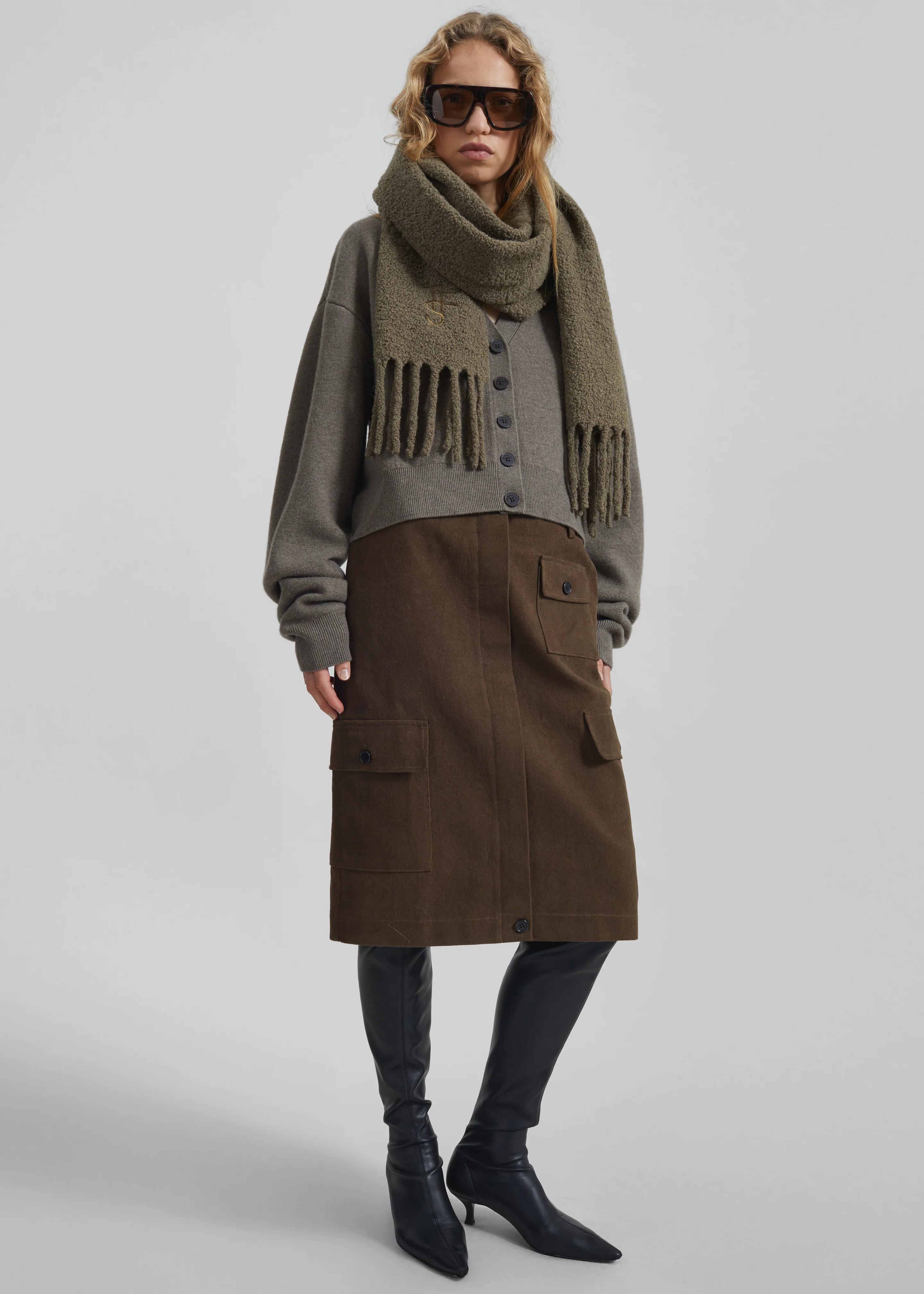 Mayenne Cargo Skirt - Brown - Image 5