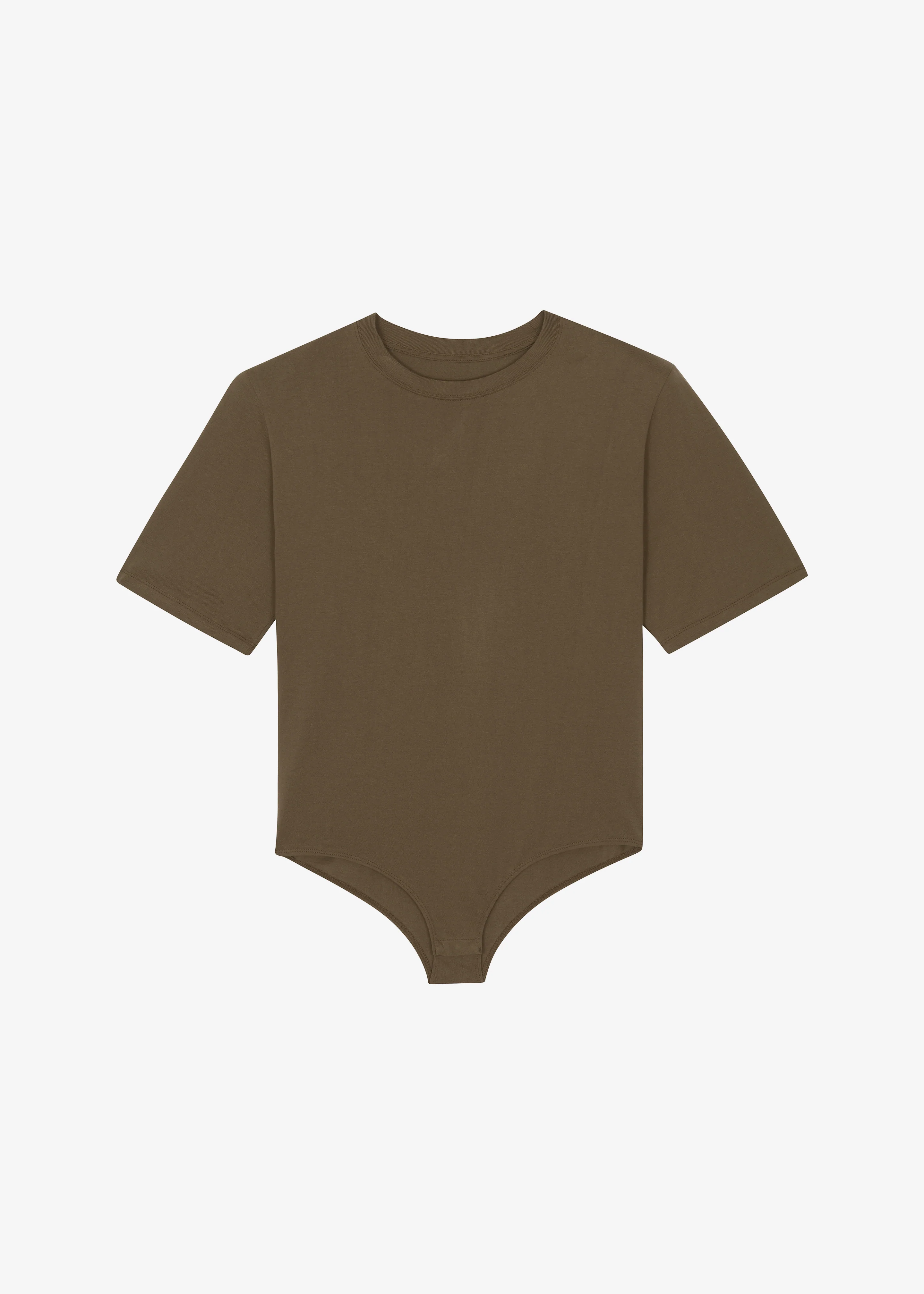 Meida Padded T-Shirt Bodysuit - Khaki - Image 10