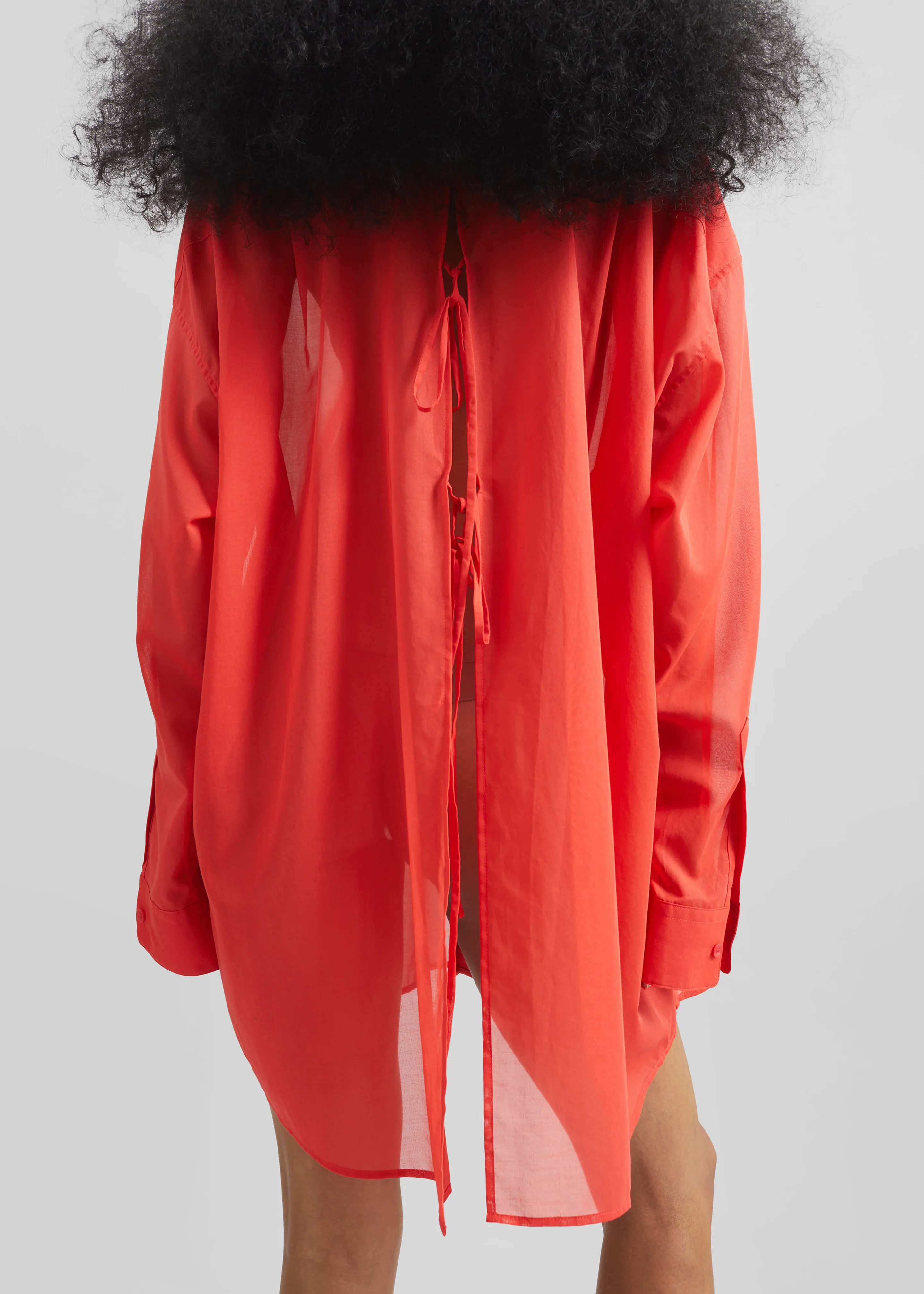 Melia Open-Back Shirt - Red - Image 2