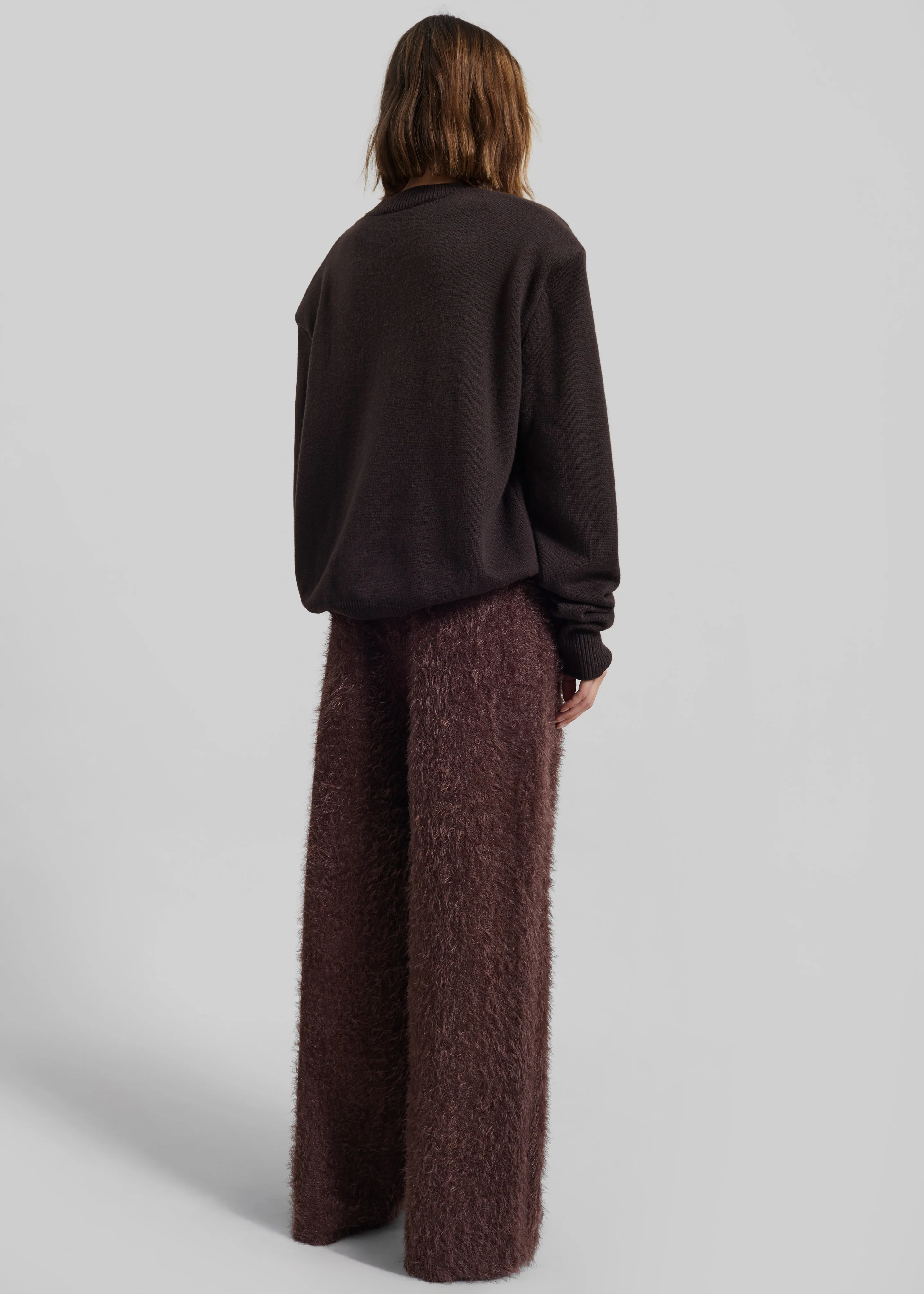 Melker Furry Pants - Mauve Brown - Image 11