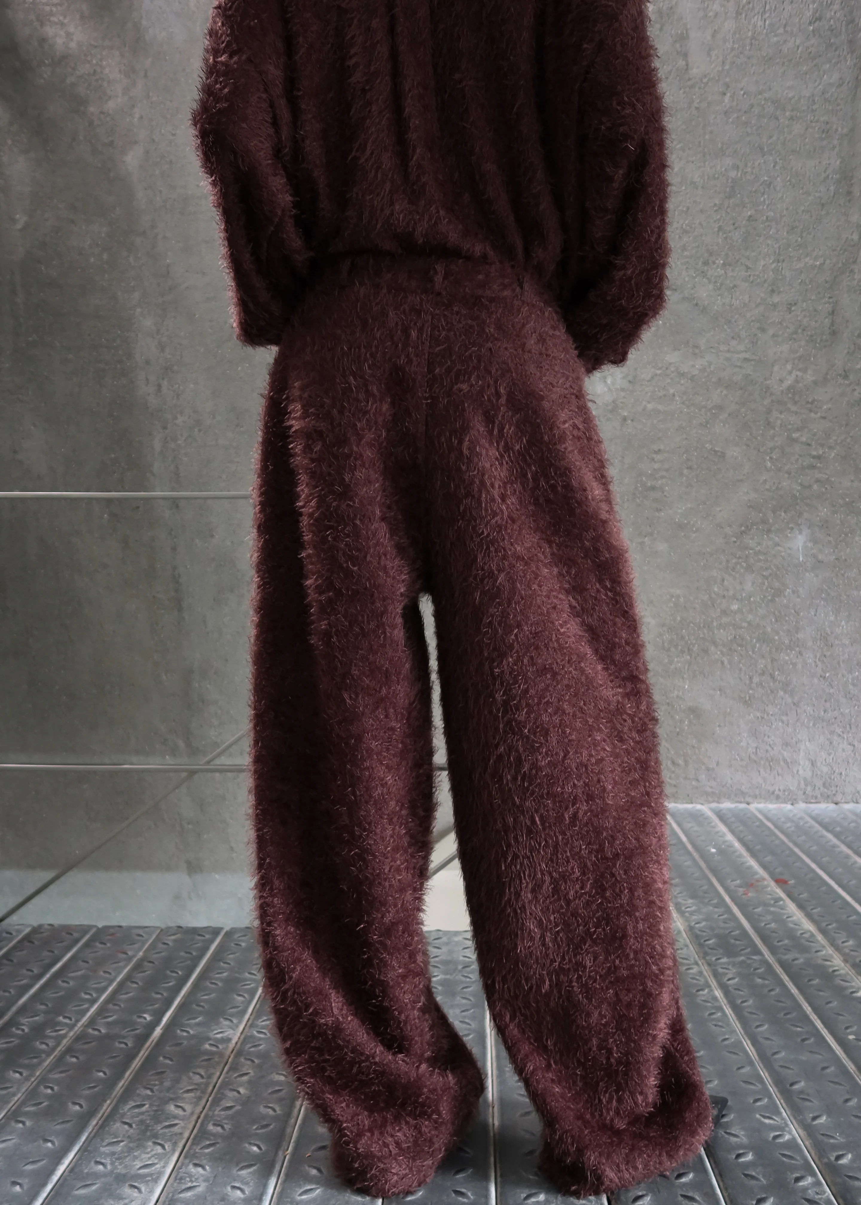 Melker Furry Pants - Mauve Brown - Image 4