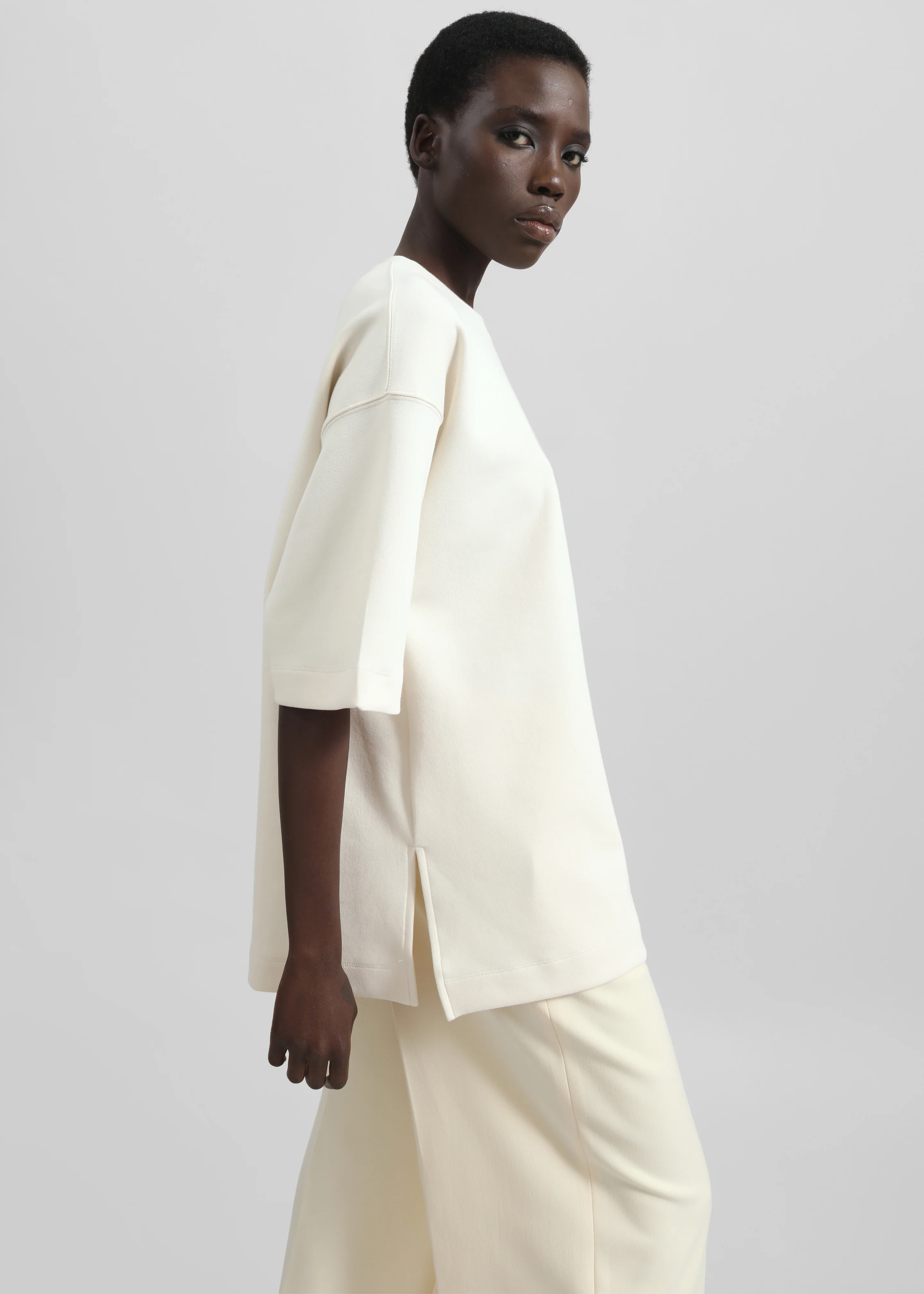 Melor Oversized T-Shirt - Cream - Image 2