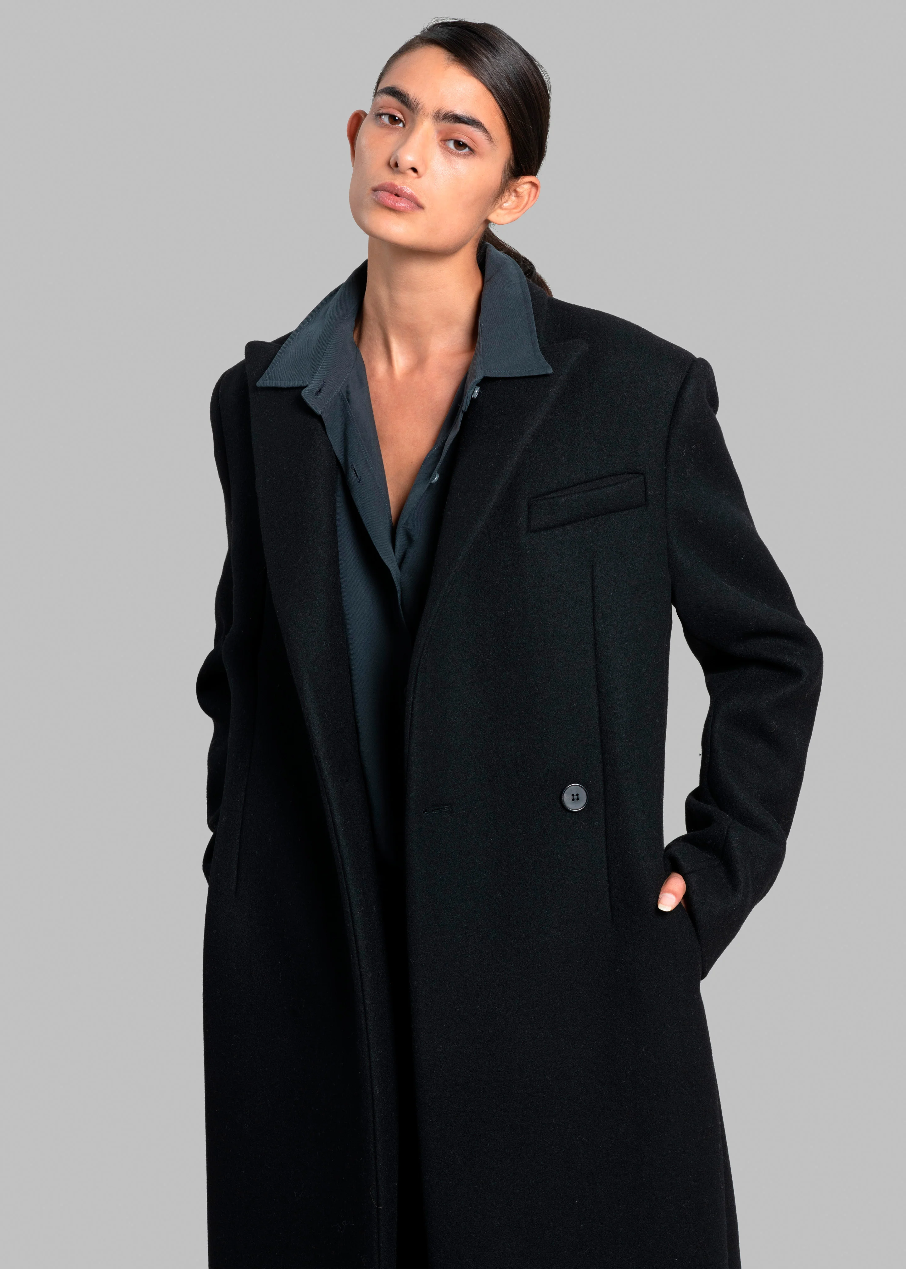 Melva Long Coat - Black - Image 10