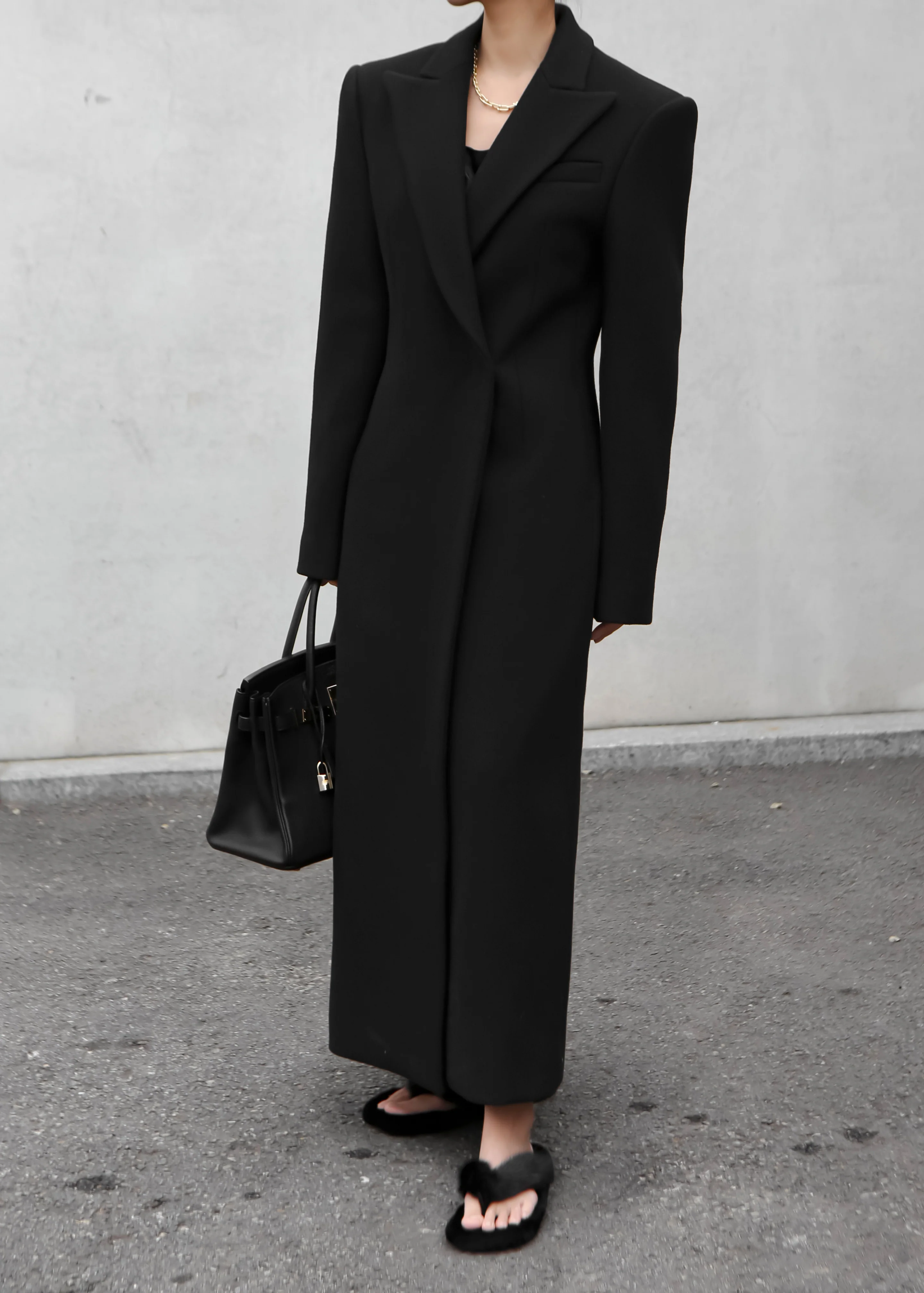 Melva Long Coat - Black - Image 8