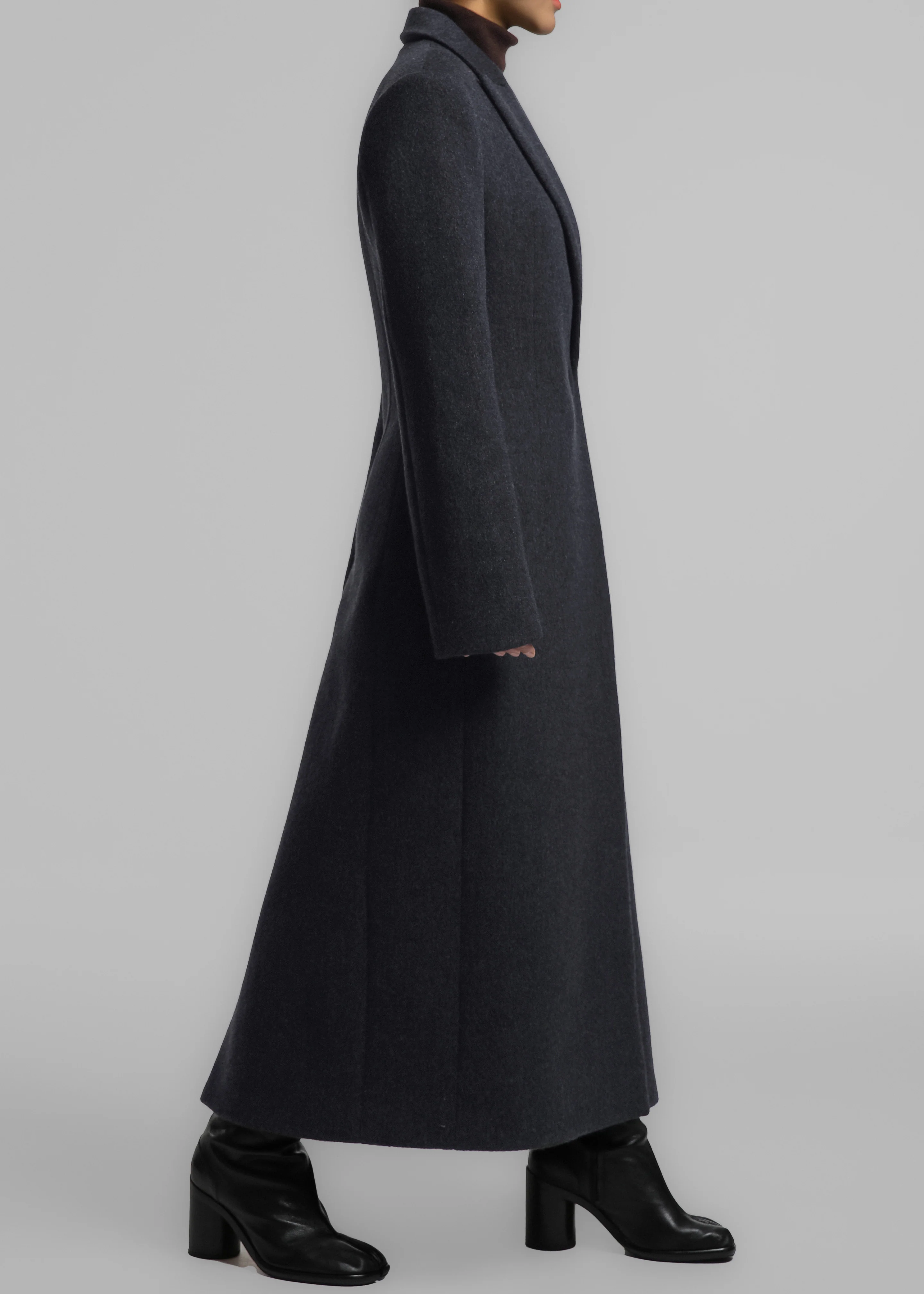 Melva Long Coat - Charcoal - Image 7
