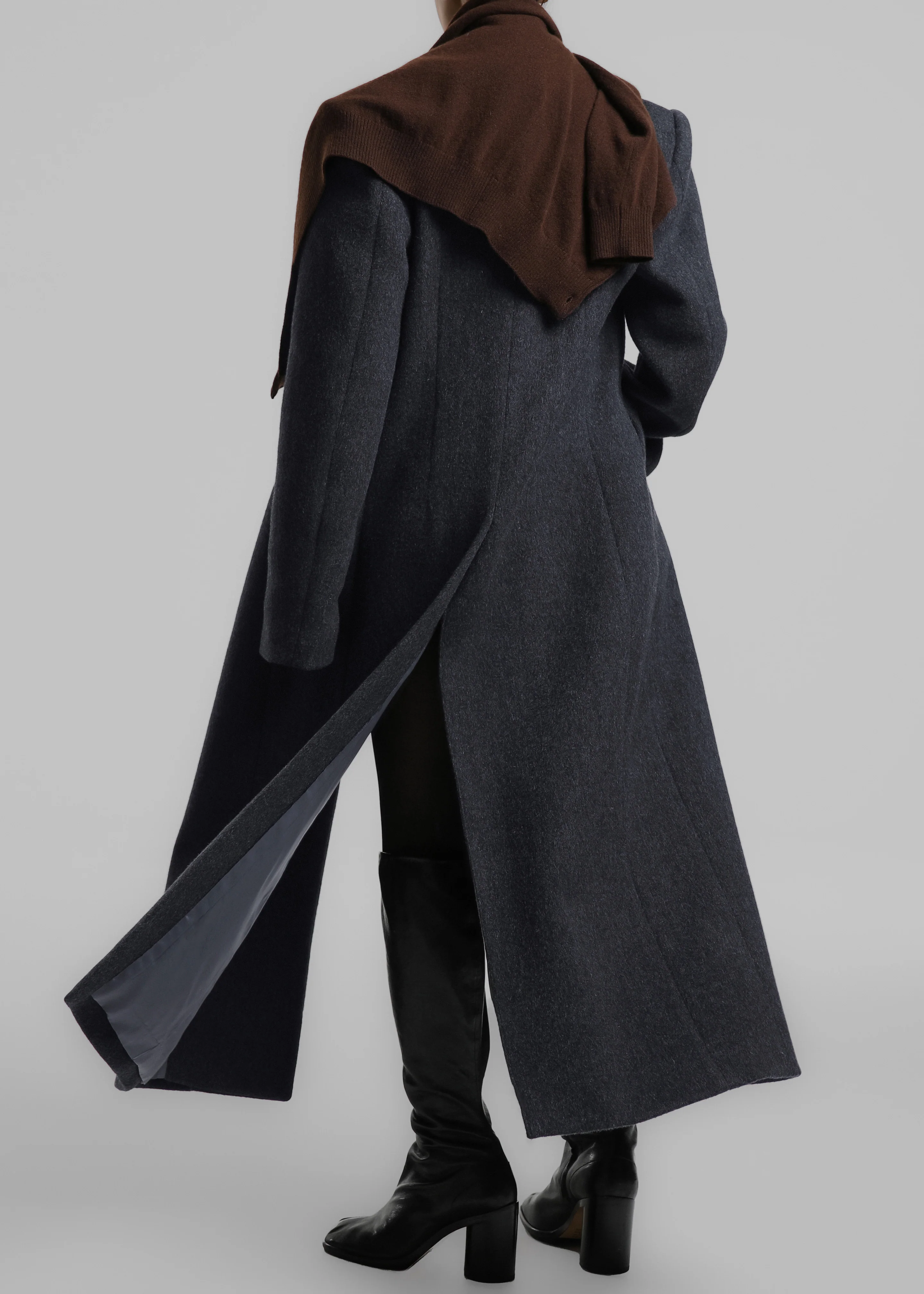 Melva Long Coat - Charcoal - Image 9