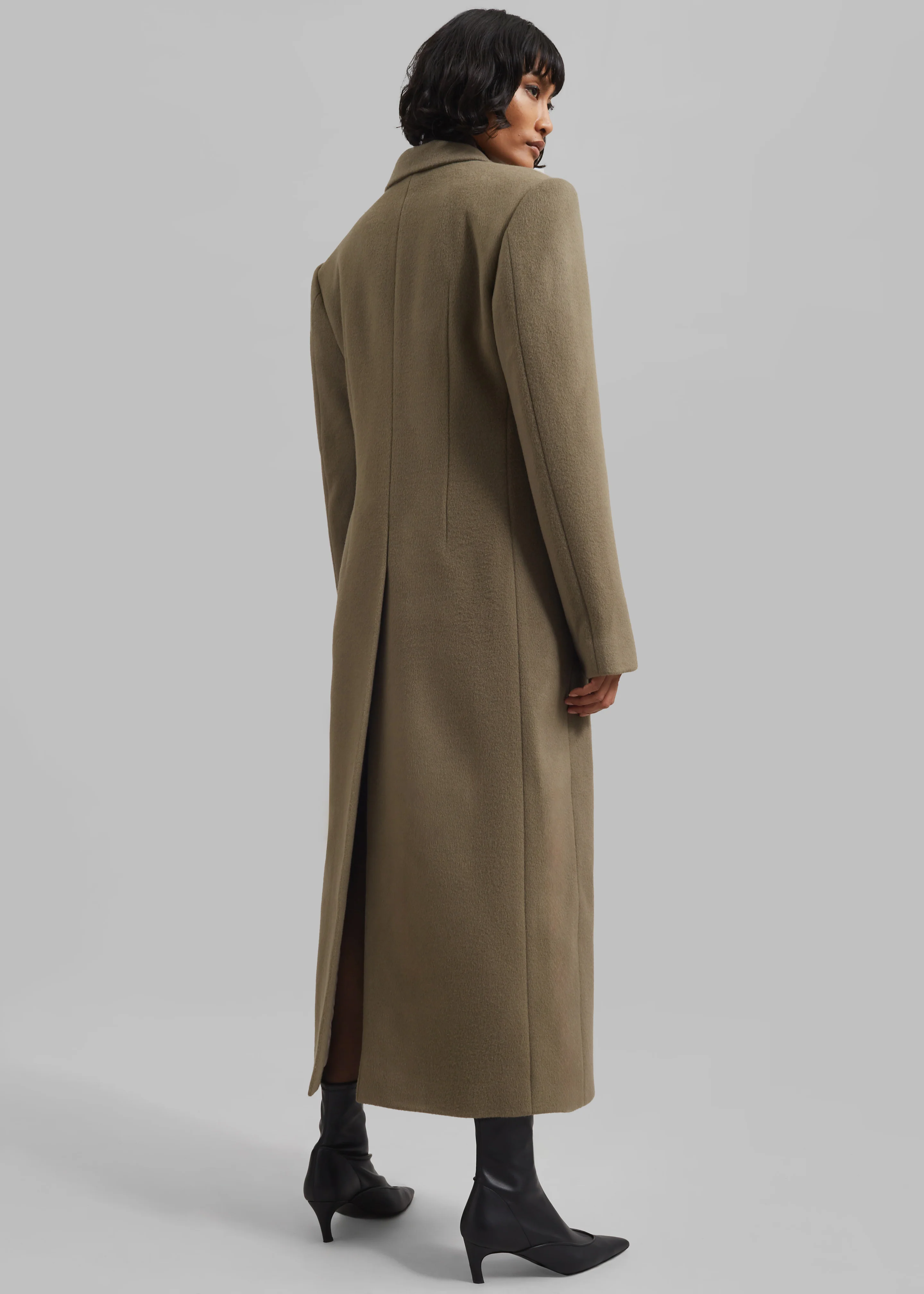 Melva Long Coat - Taupe - Image 11