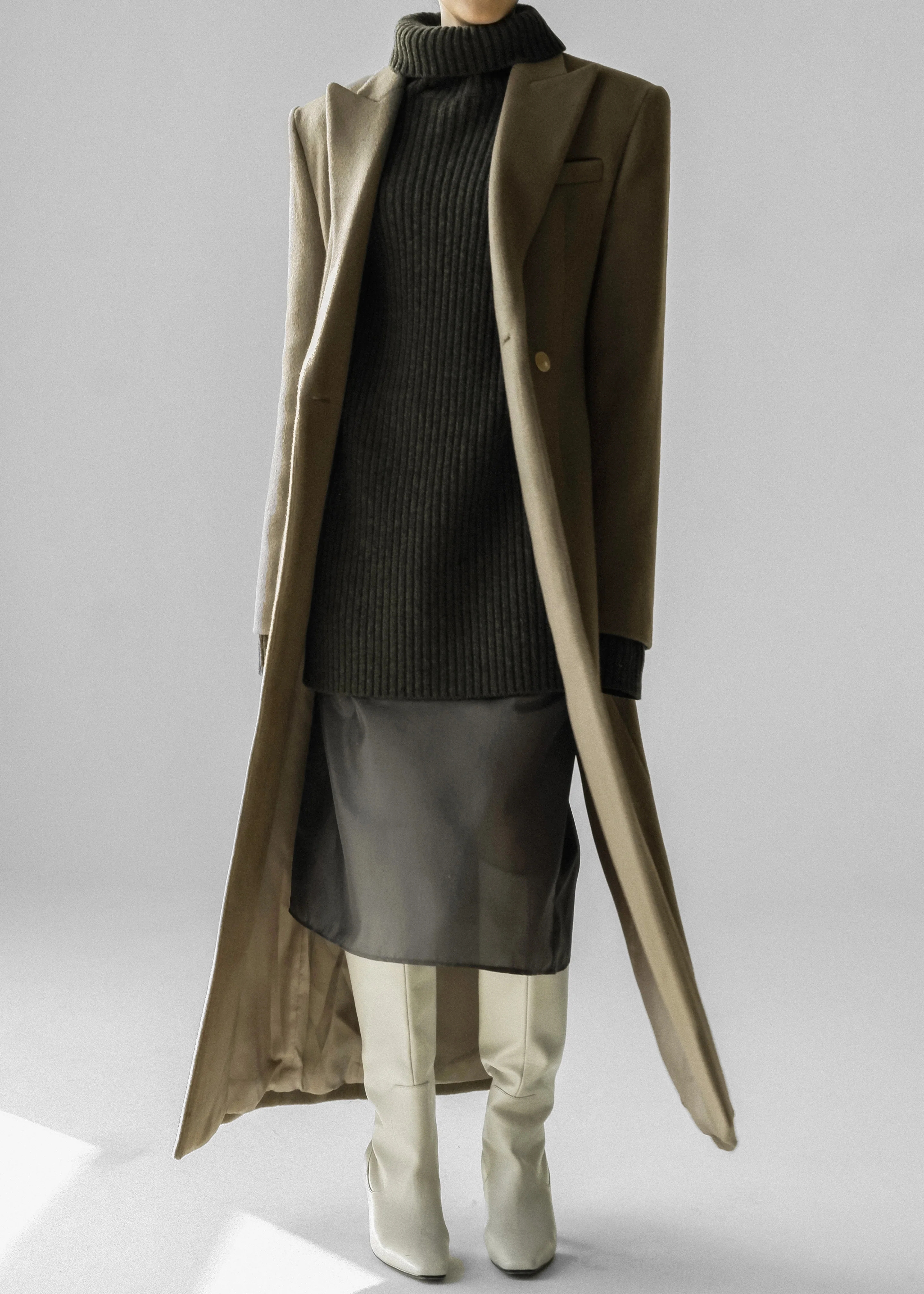 Melva Long Coat - Taupe - Image 2