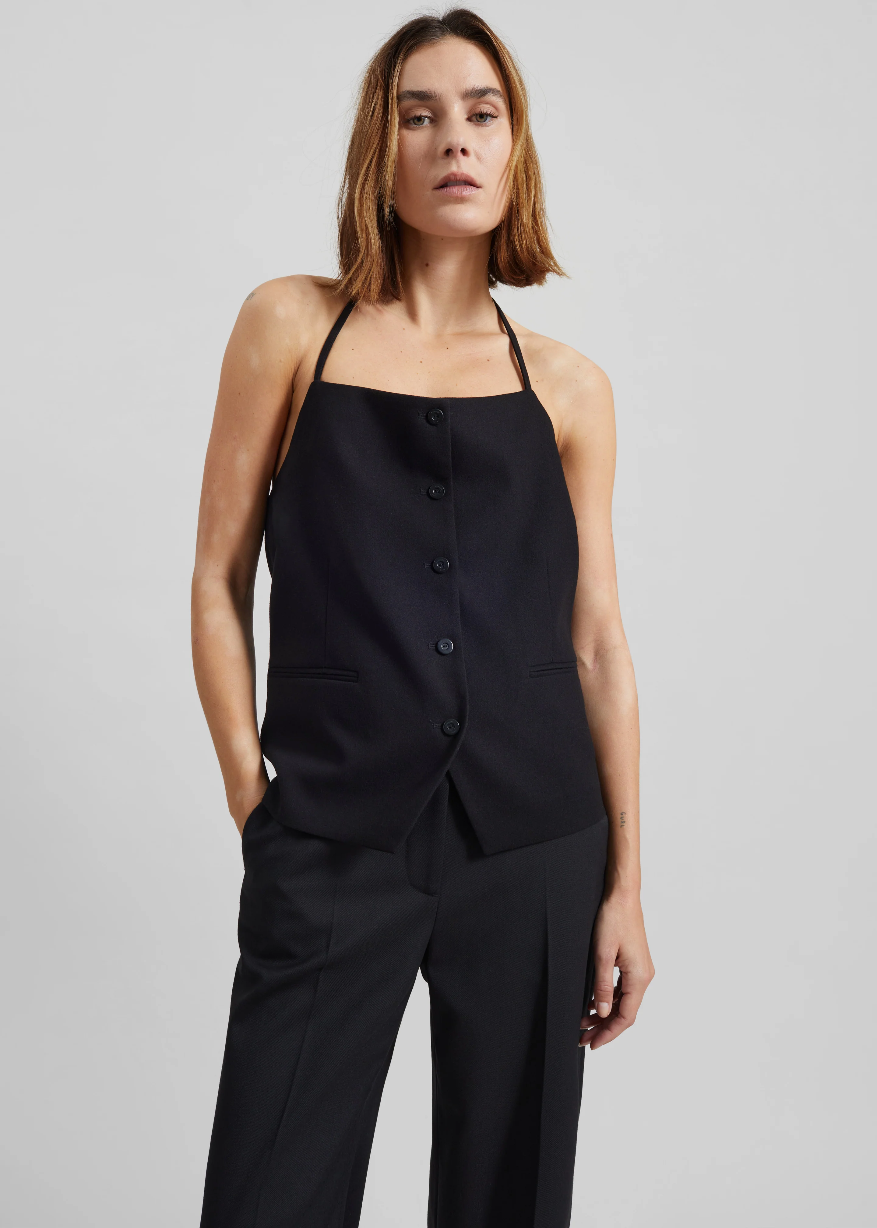 Melwin Halter Vest - Black - Image 5