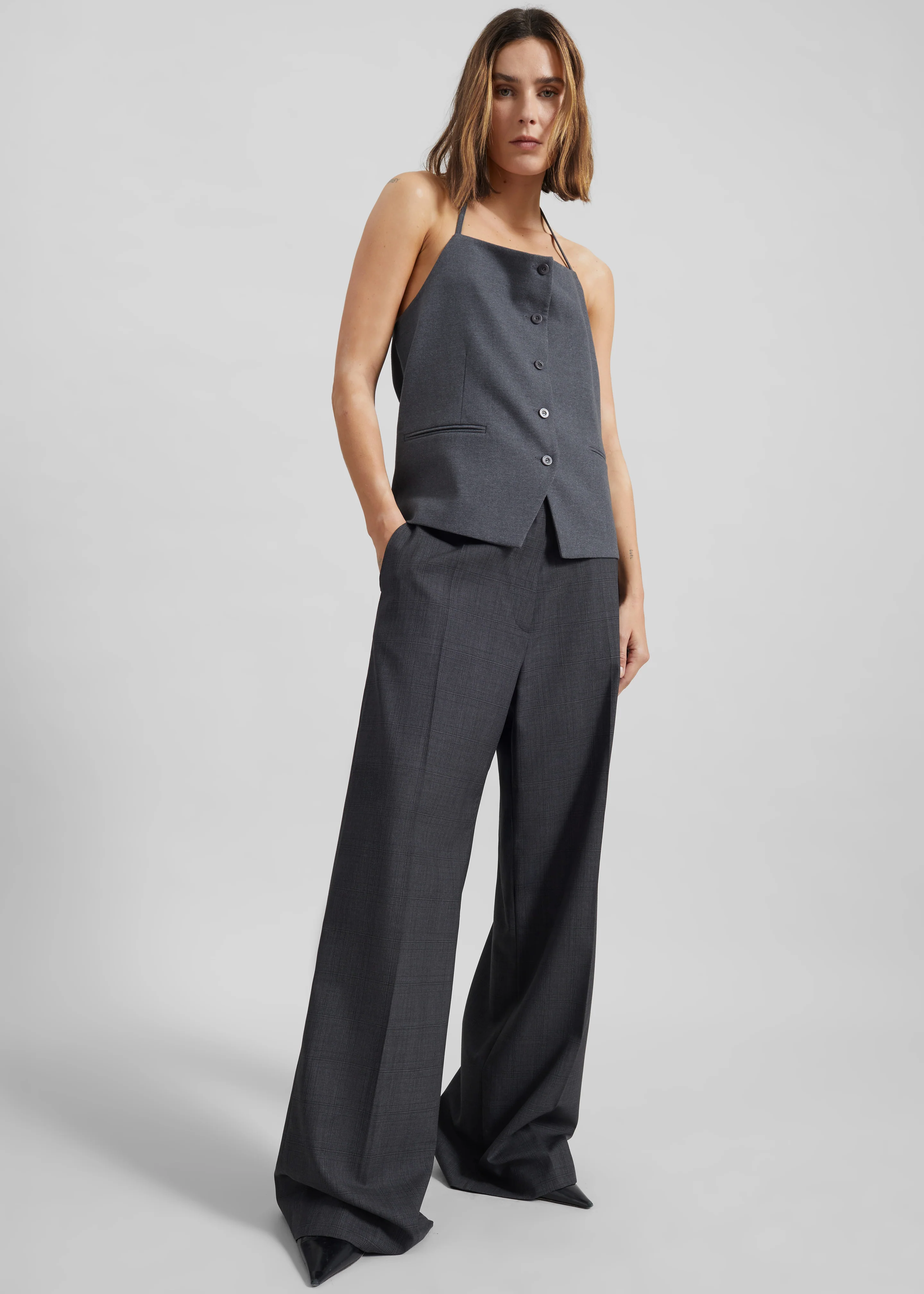 Melwin Halter Vest - Grey - Image 4