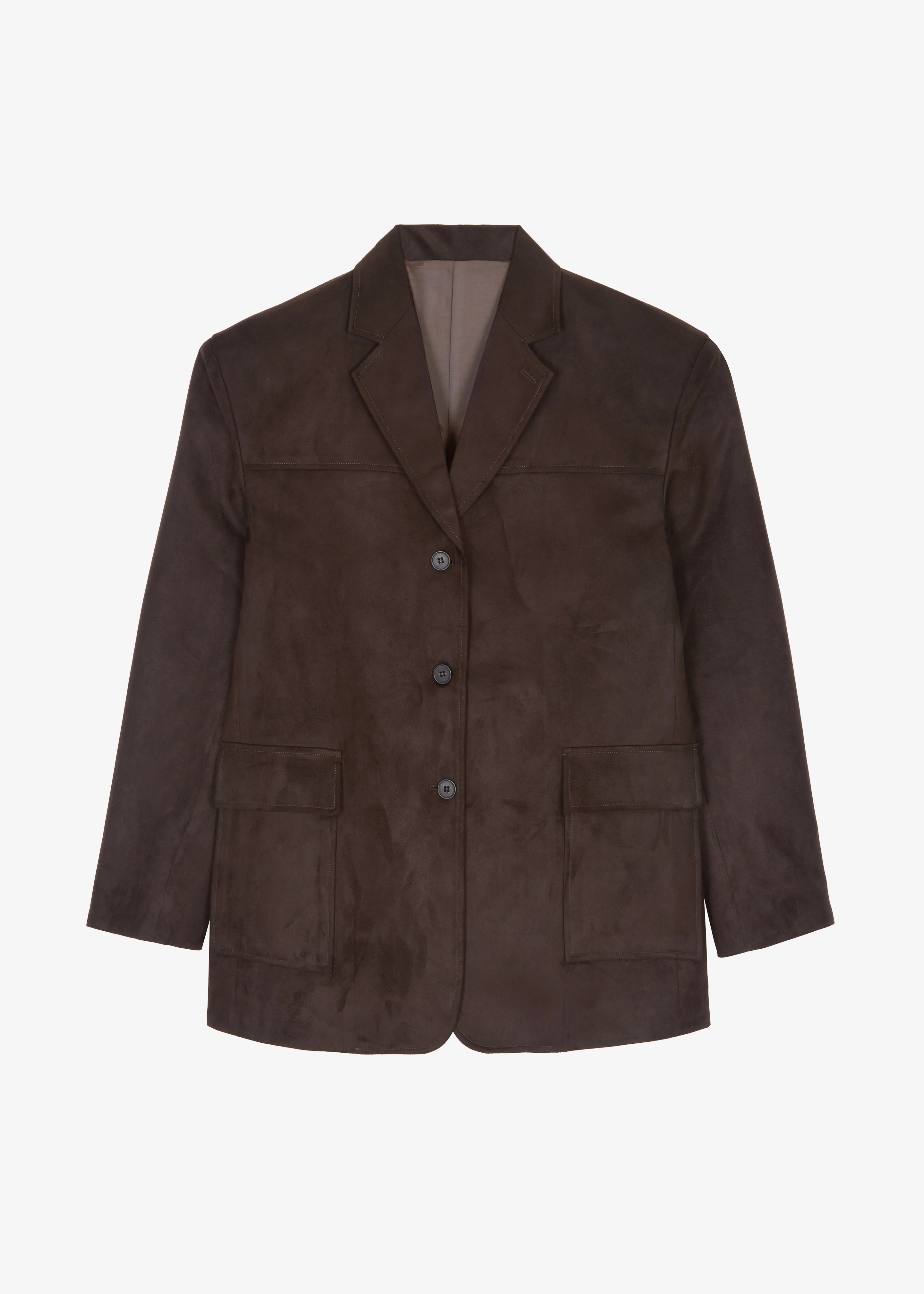 Merida Faux Suede Blazer - Brown - Image 10