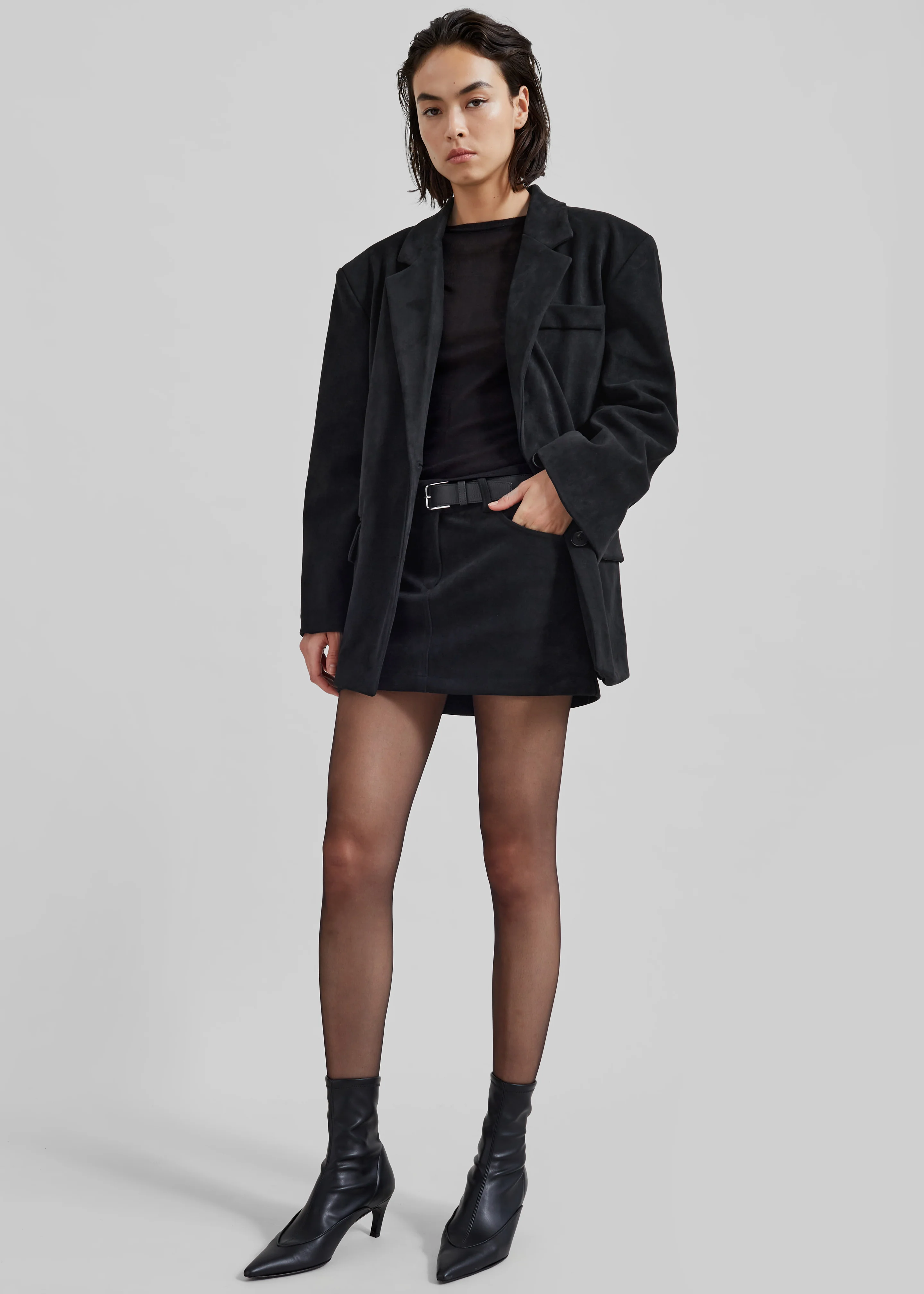 Mesa Sheer Long Sleeve Tee - Black - Image 8
