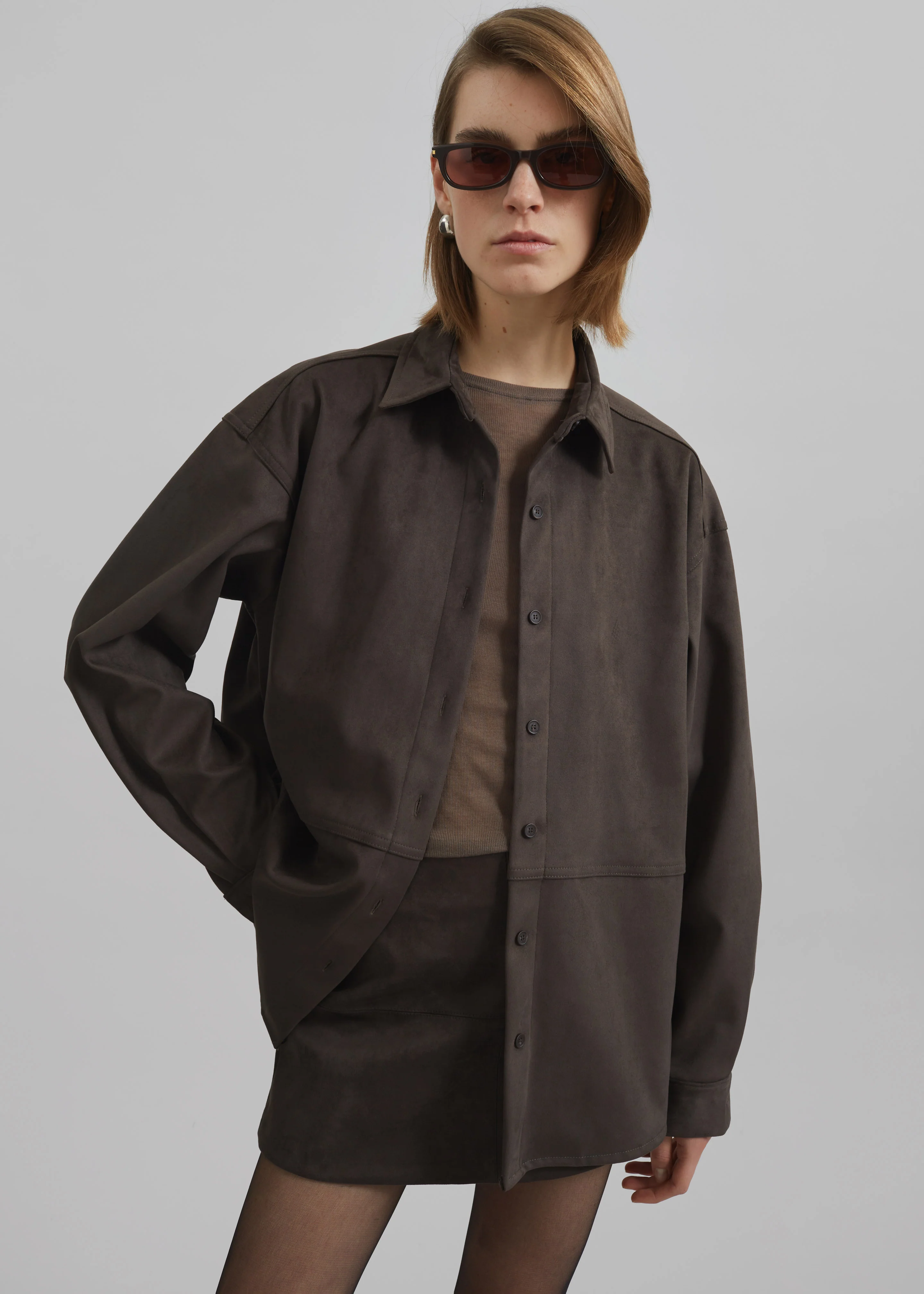 Mesa Sheer Long Sleeve Tee - Brown - Image 6