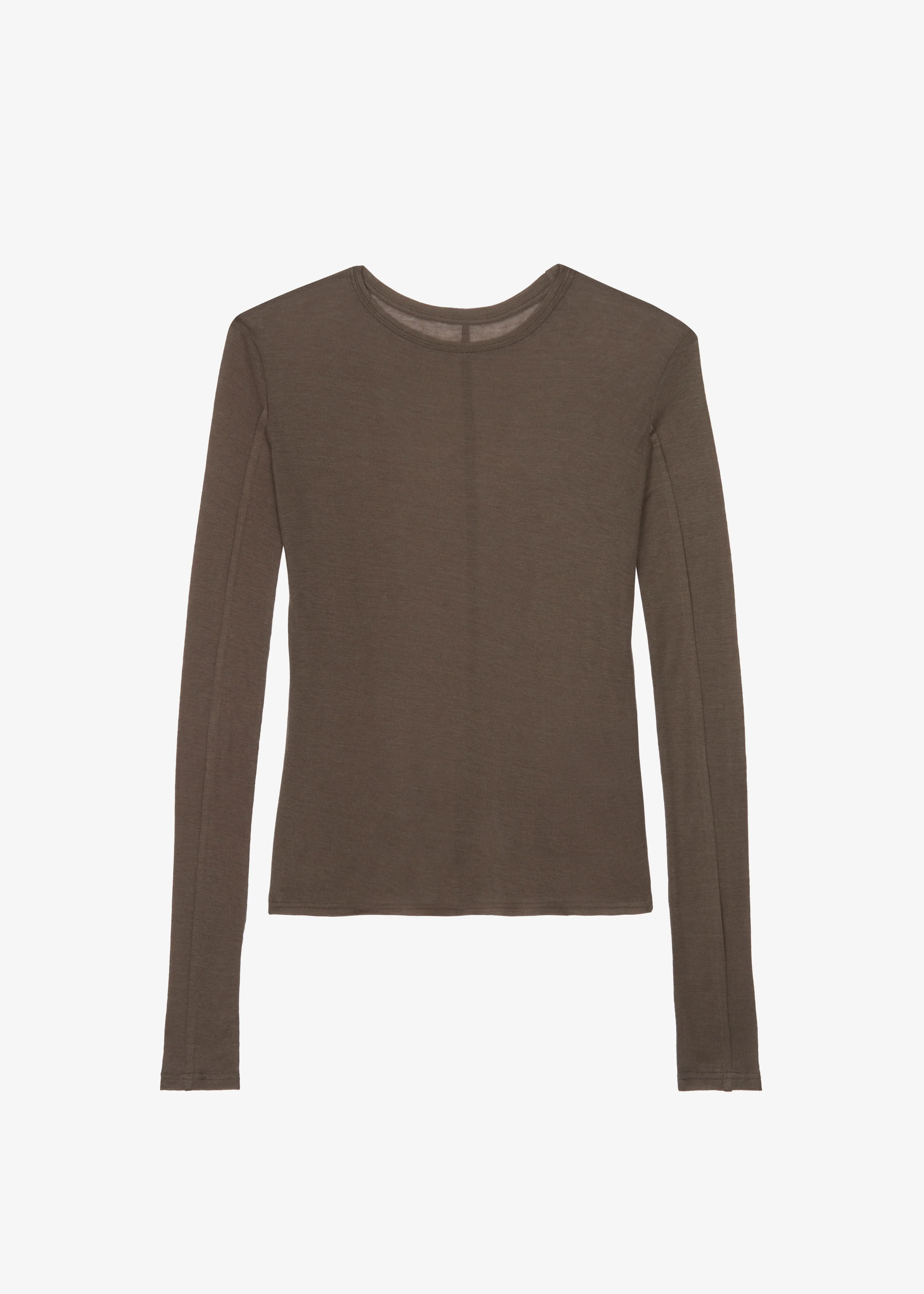 Mesa Sheer Long Sleeve Tee - Brown - Image 7