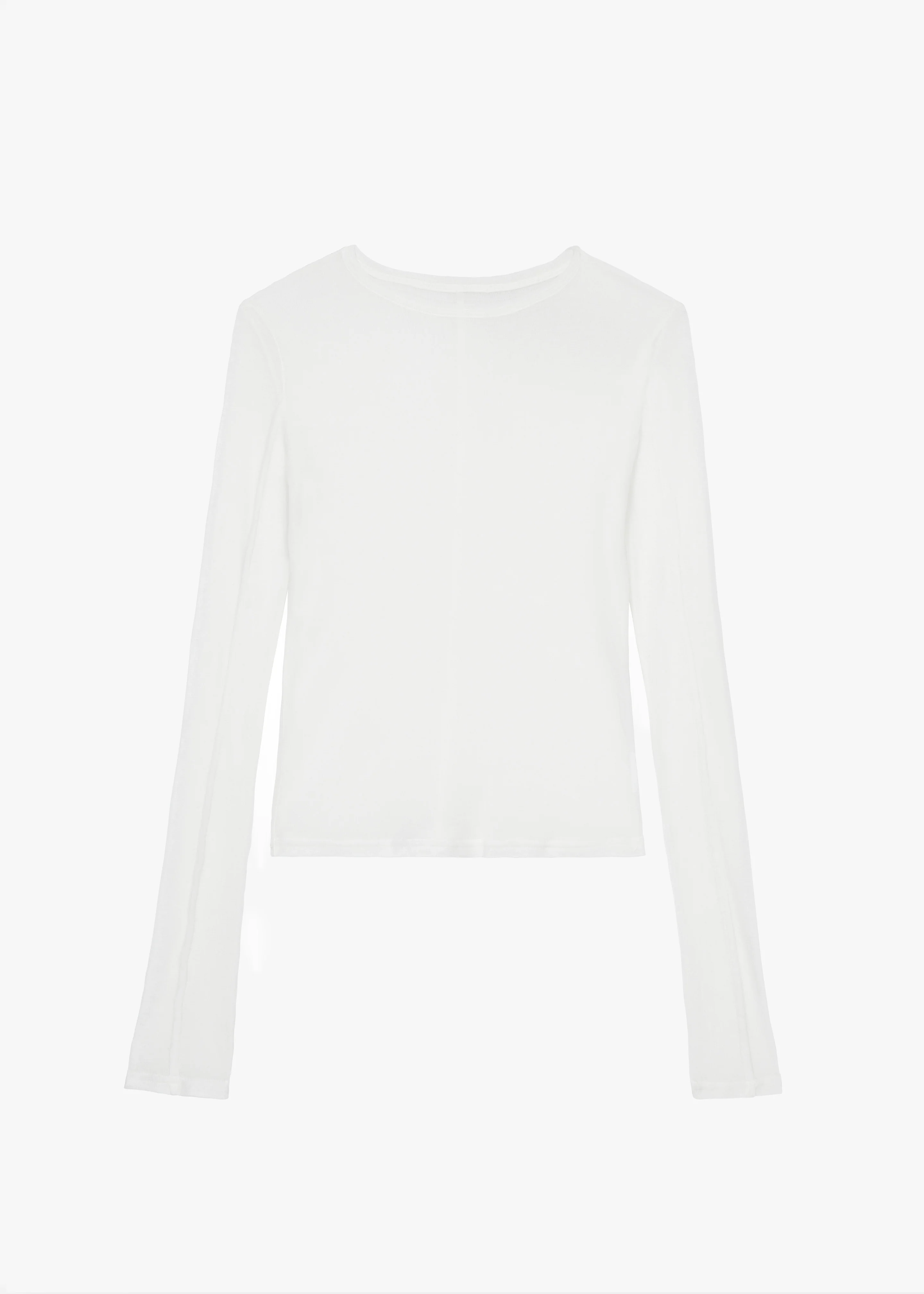 Mesa Sheer Long Sleeve Tee - White - Image 11