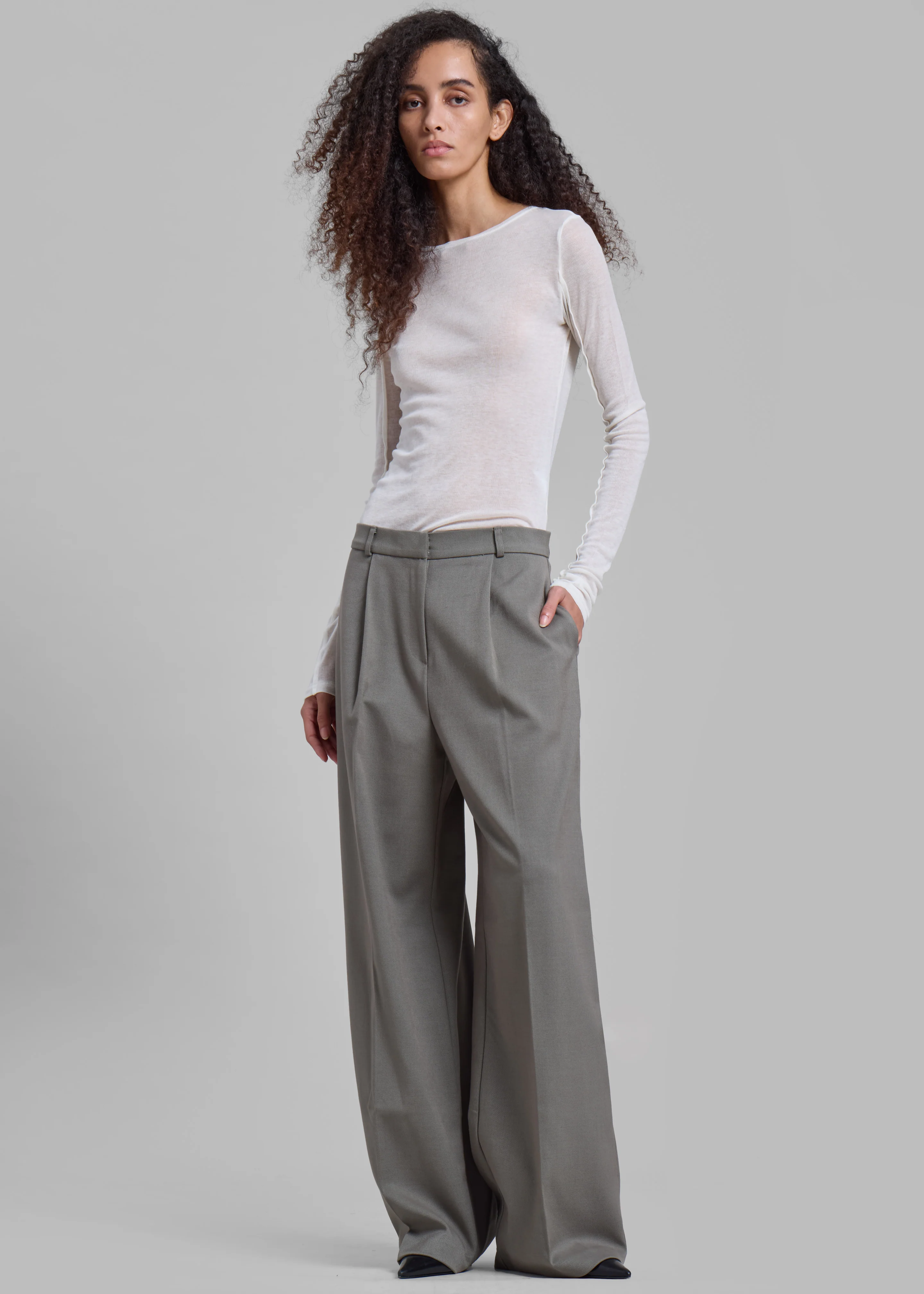 Mesa Sheer Long Sleeve Tee - White - Image 3