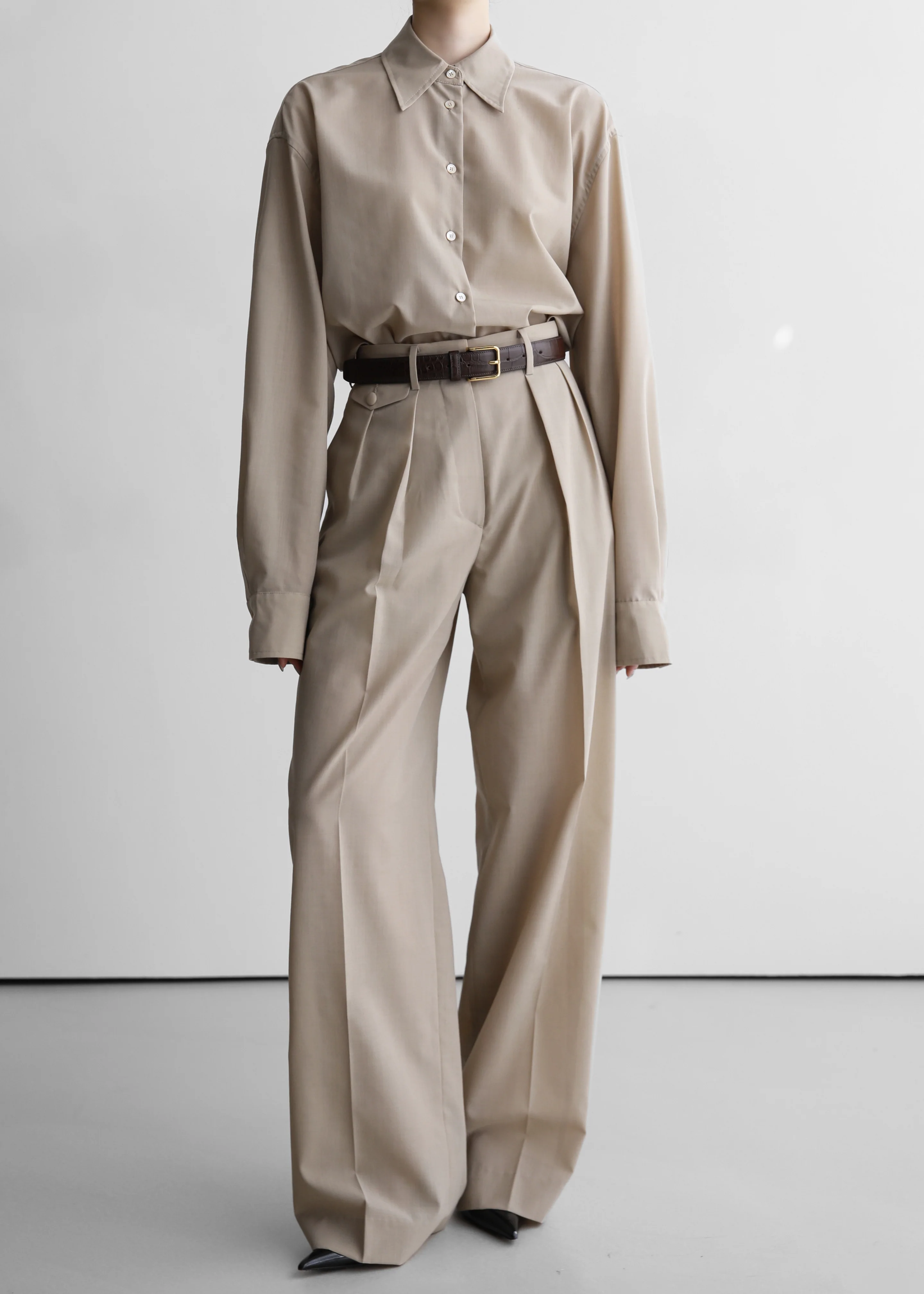 Meslay Sheer Shirt - Beige - Image 7