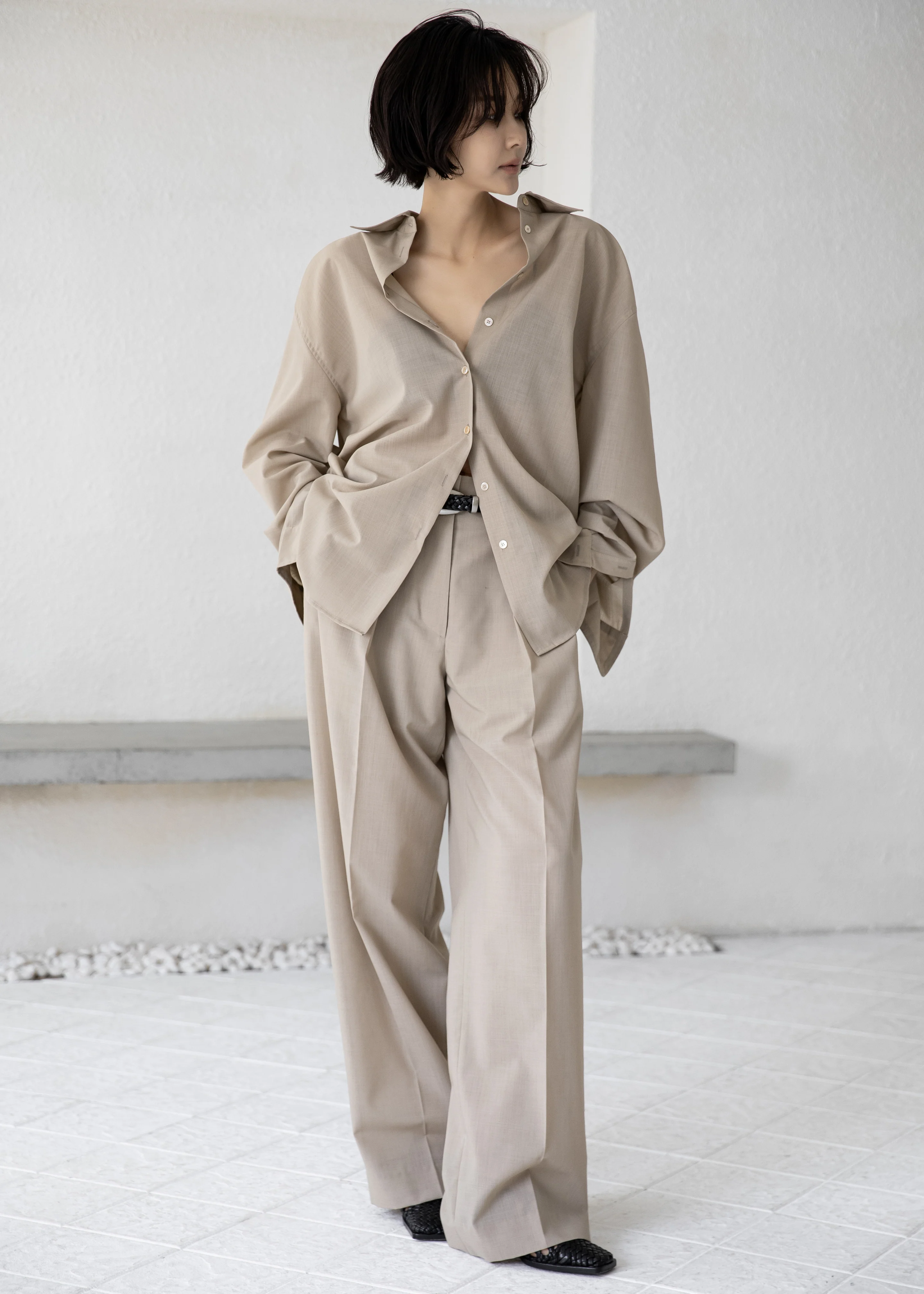Meslay Sheer Shirt - Beige - Image 9