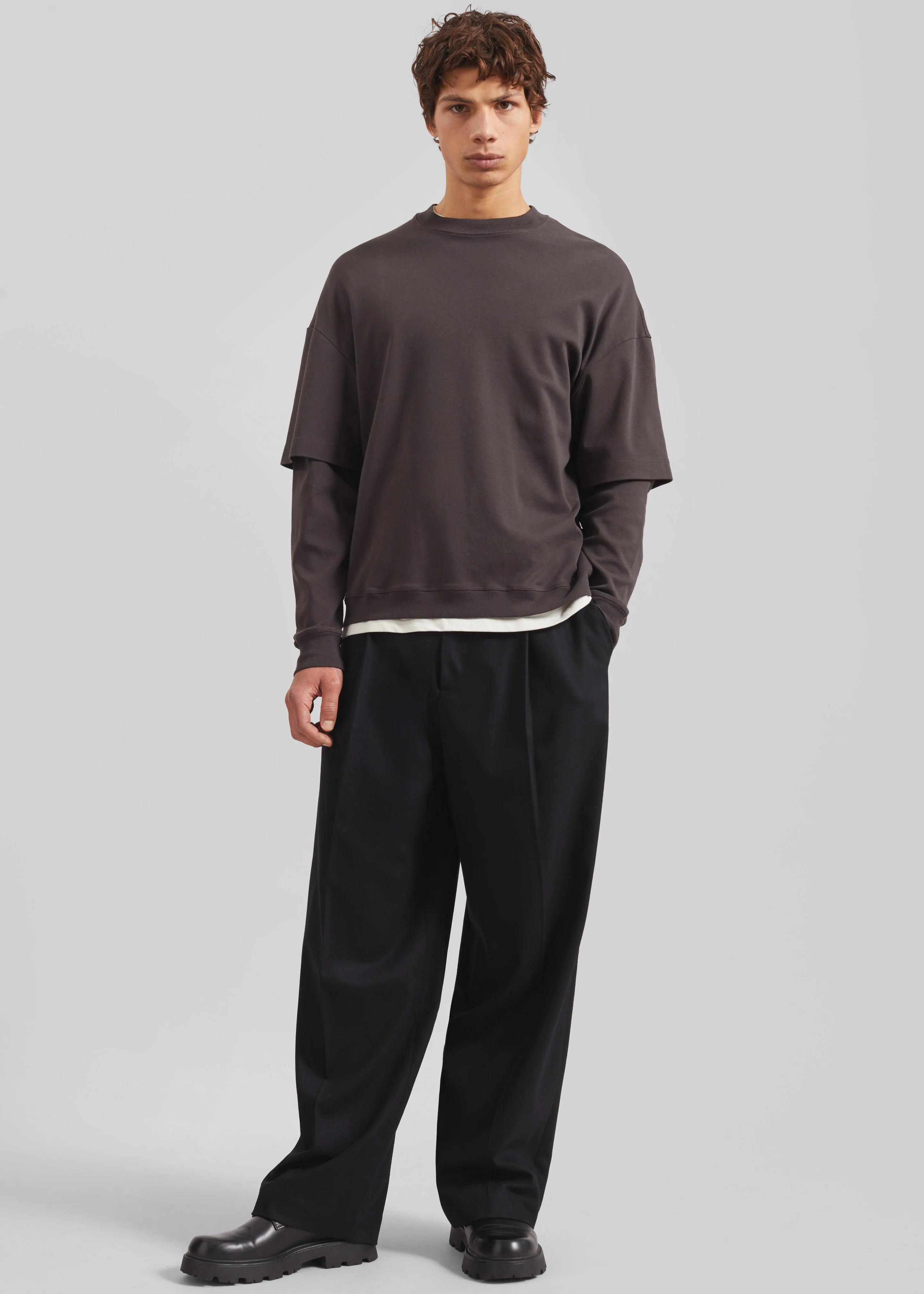 Milton Flannel Trousers - Black - Image 6