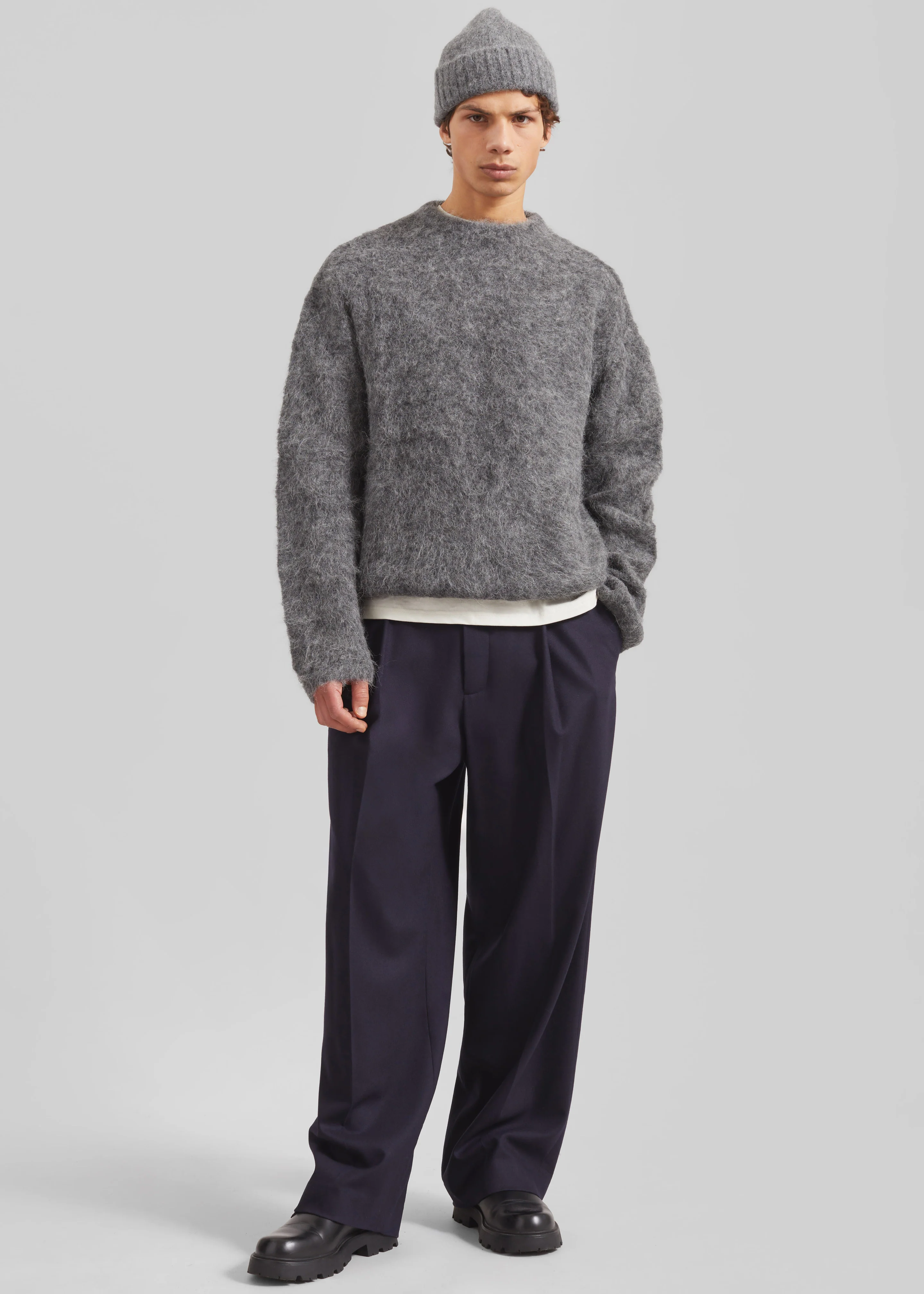 Milton Flannel Trousers - Navy - Image 5