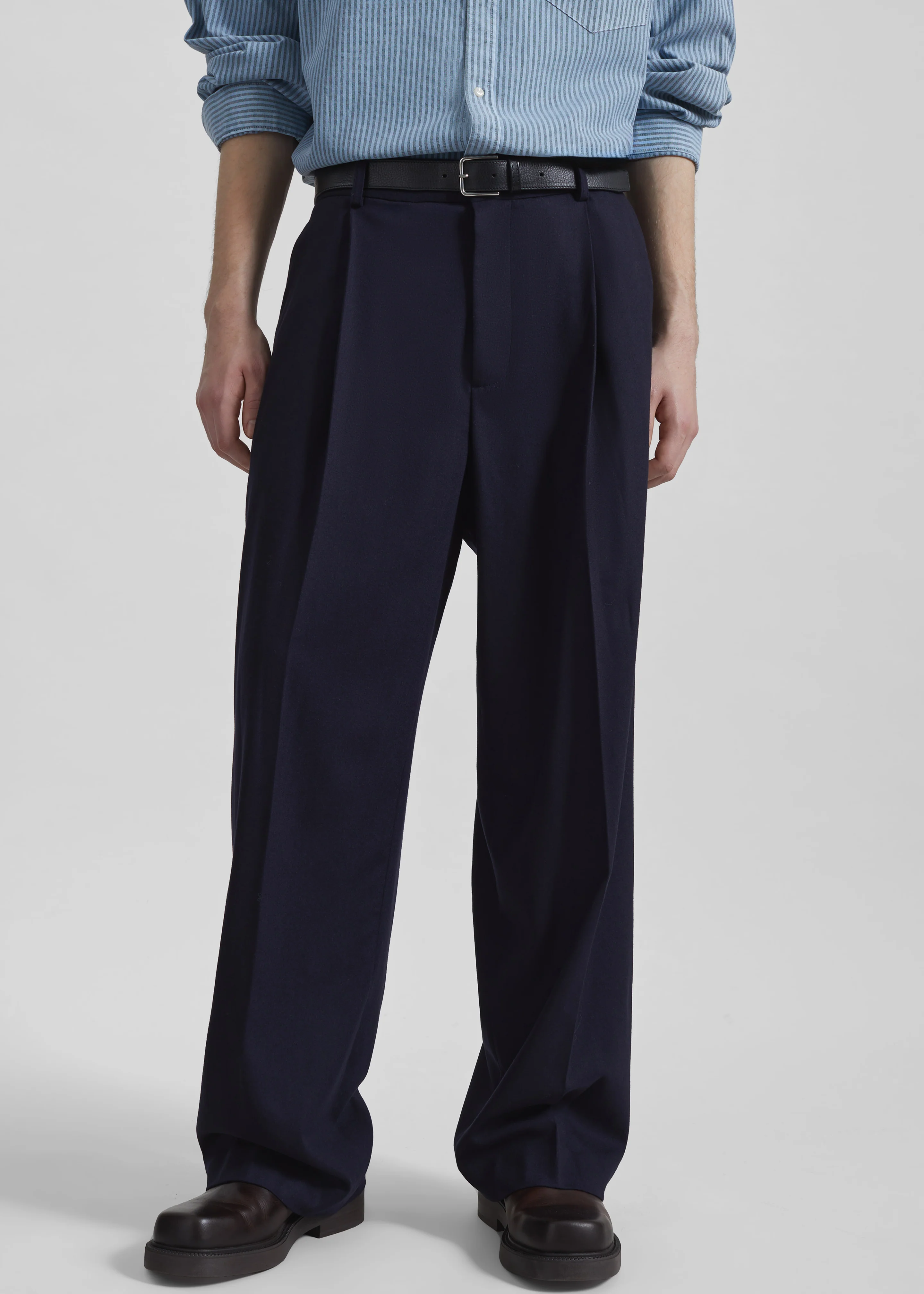 Milton Flannel Trousers - Navy - Image 8