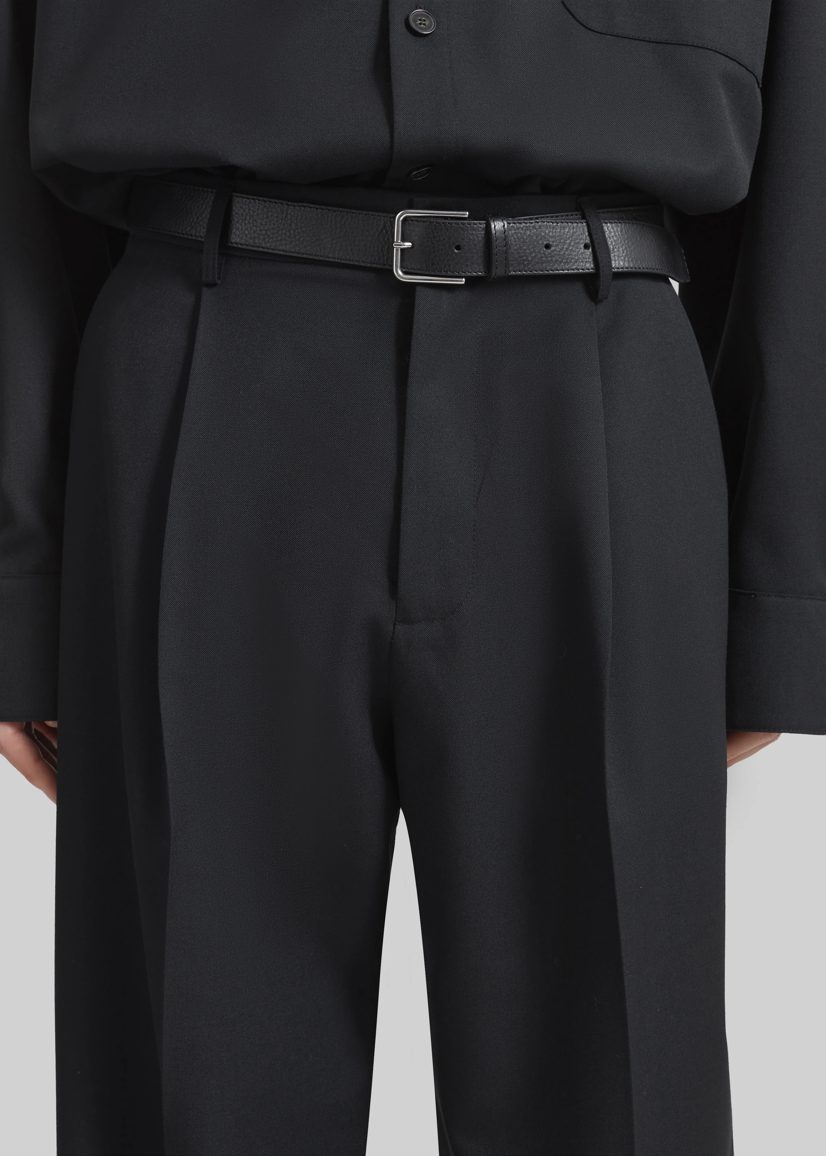 Milton Wool-Blend Trousers - Black - Image 3