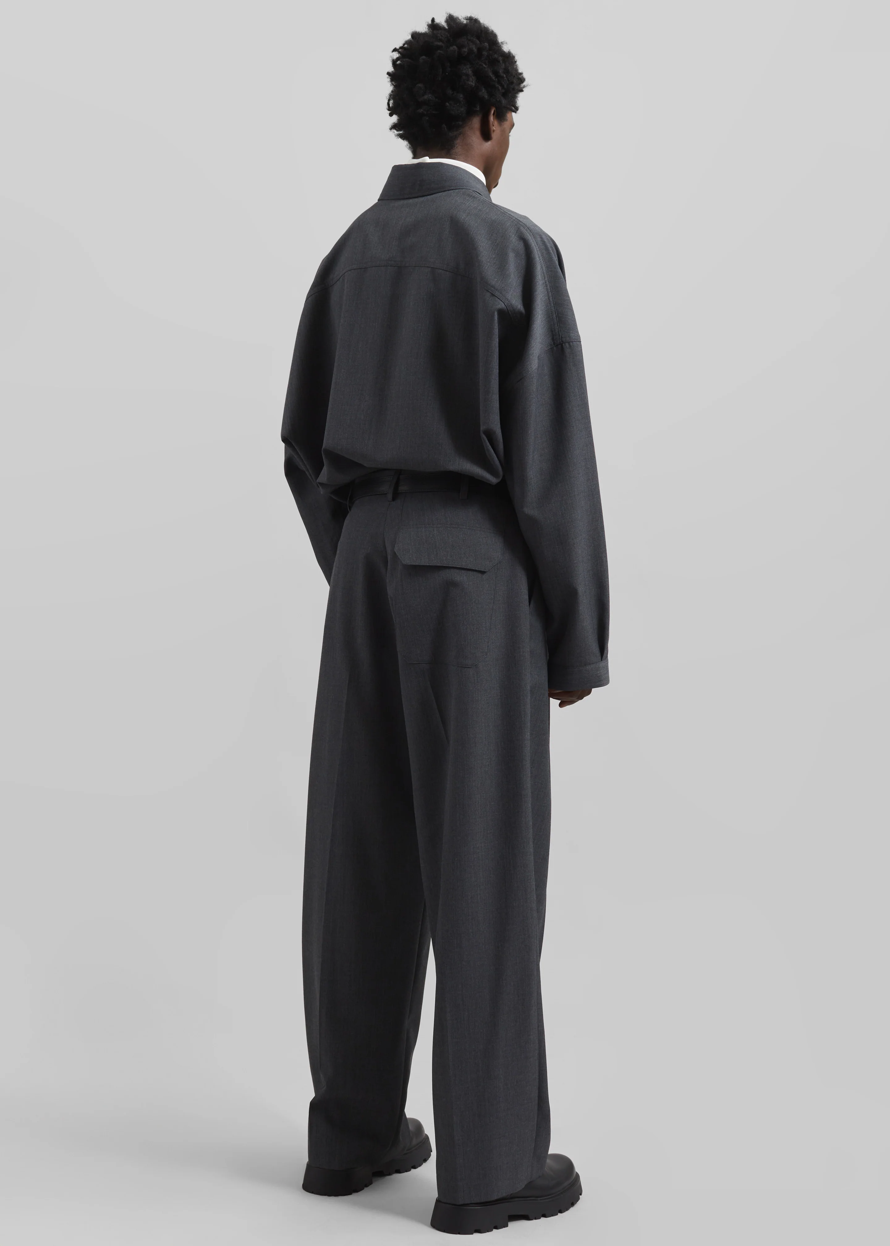 Milton Wool-Blend Trousers - Dark Grey - Image 7