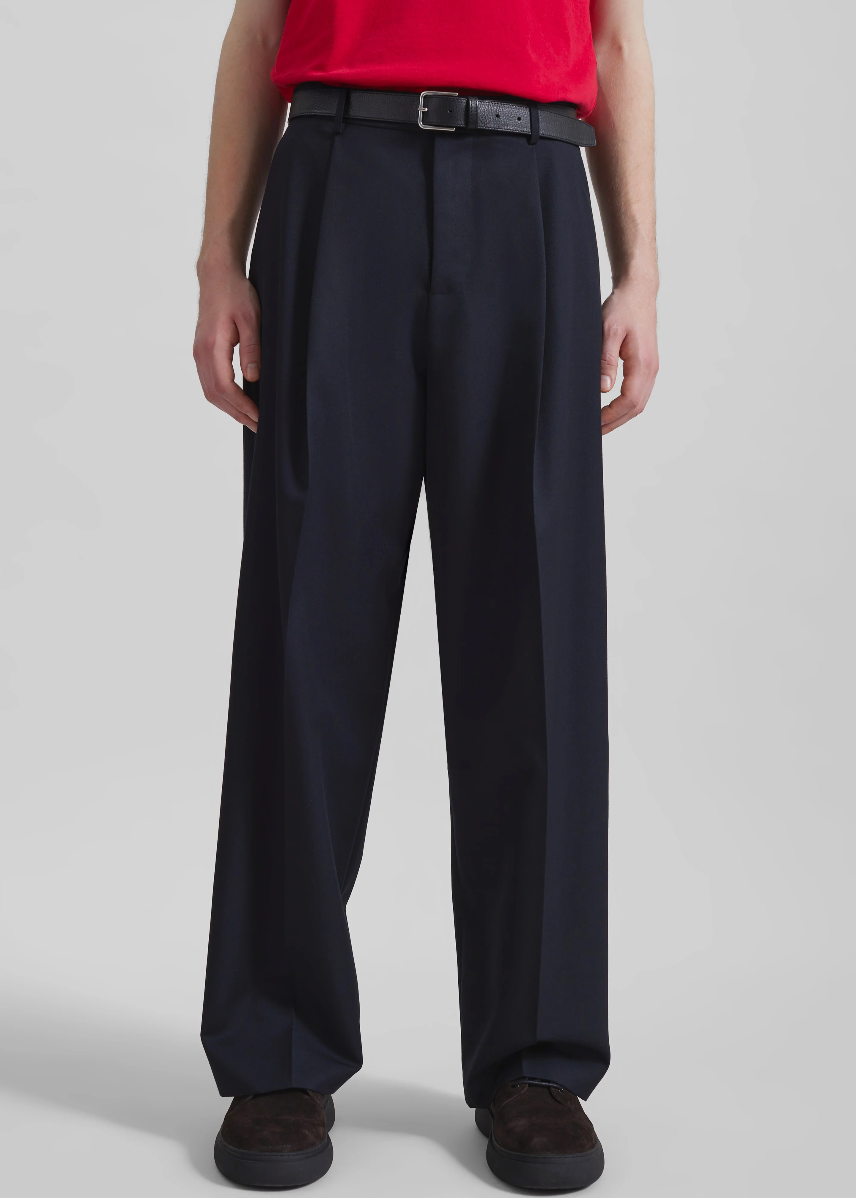 Milton Wool-Blend Trousers - Dark Navy - Image 5
