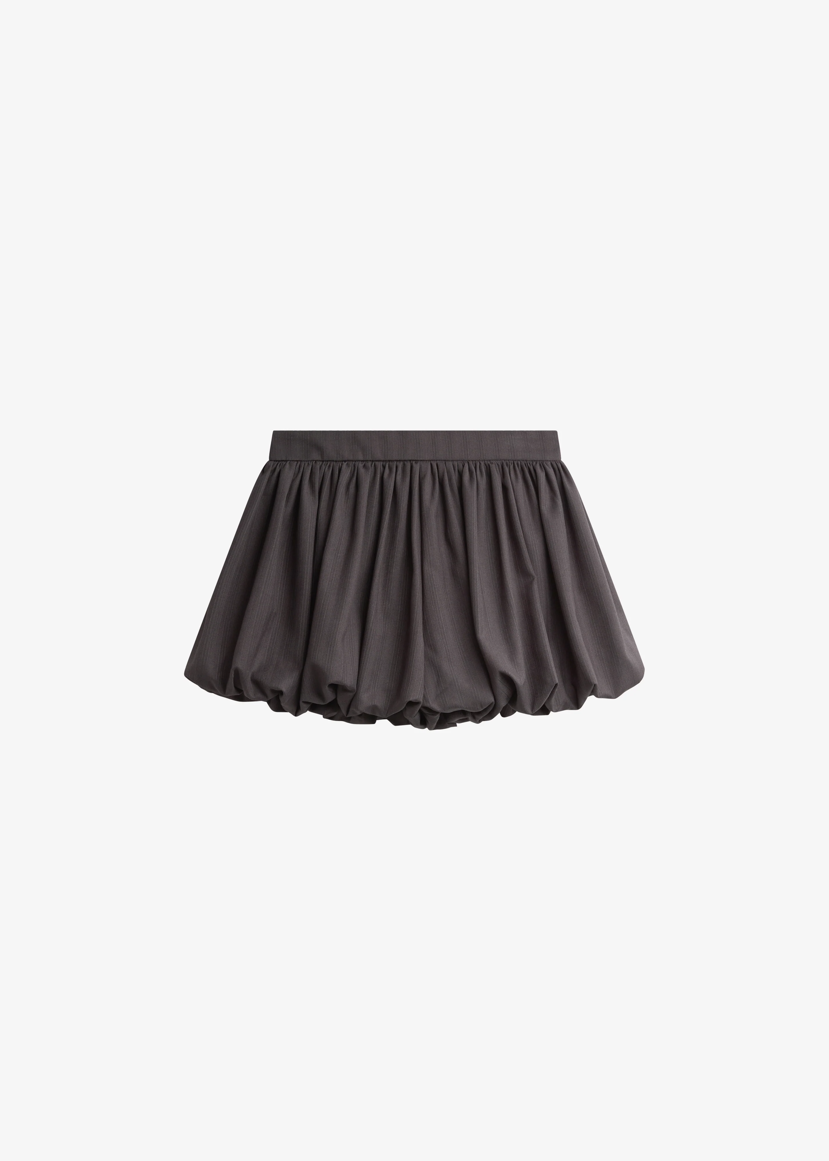 Minori Bubble-Hem Shorts - Charcoal/White Pinstripe - Image 9