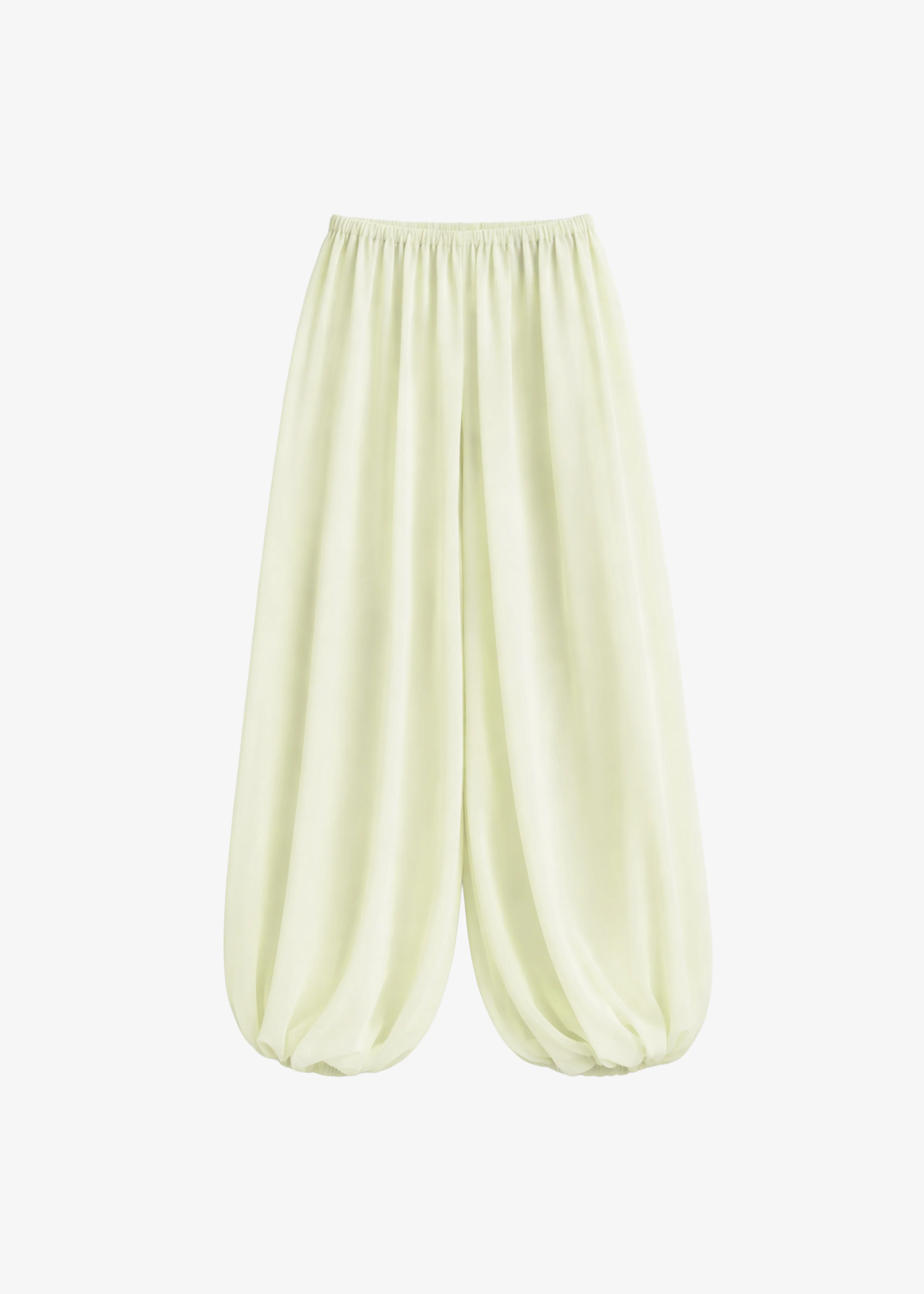 Mio Sheer Balloon Pants - Pale Yellow - Image 7