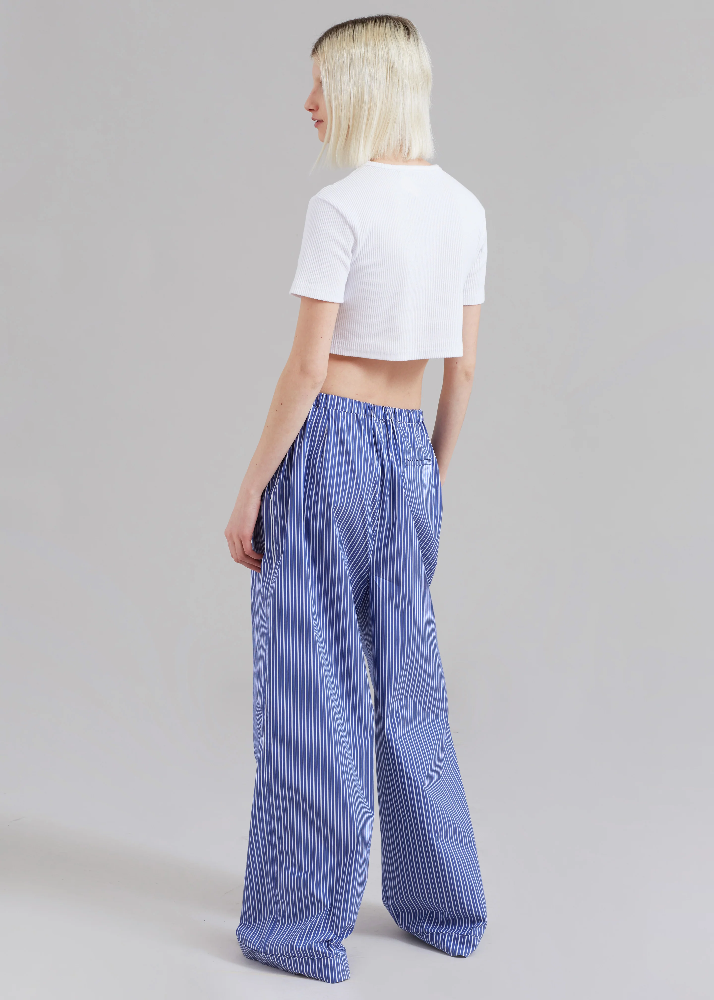 Mirca Elastic Pants - Blue Multi Stripe - Image 8