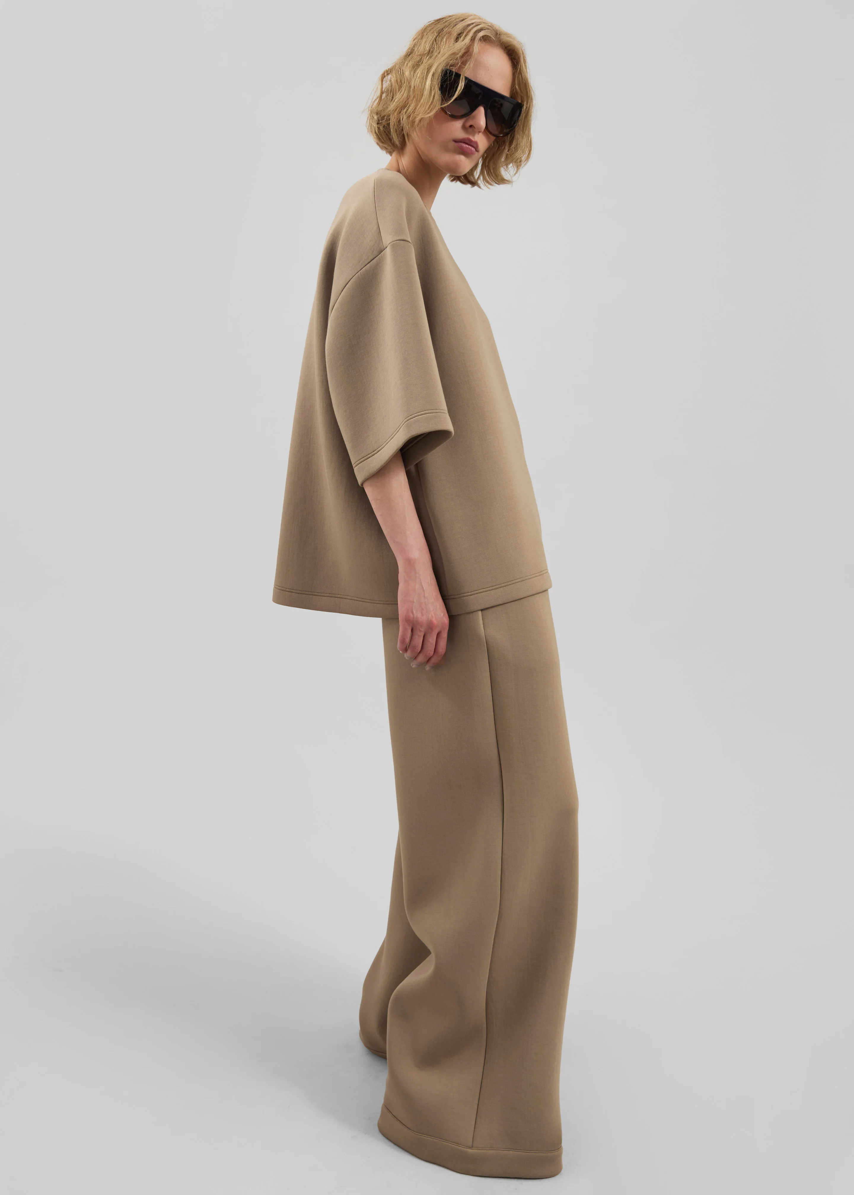 Mirca Neoprene Elastic Pants - Camel - Image 3